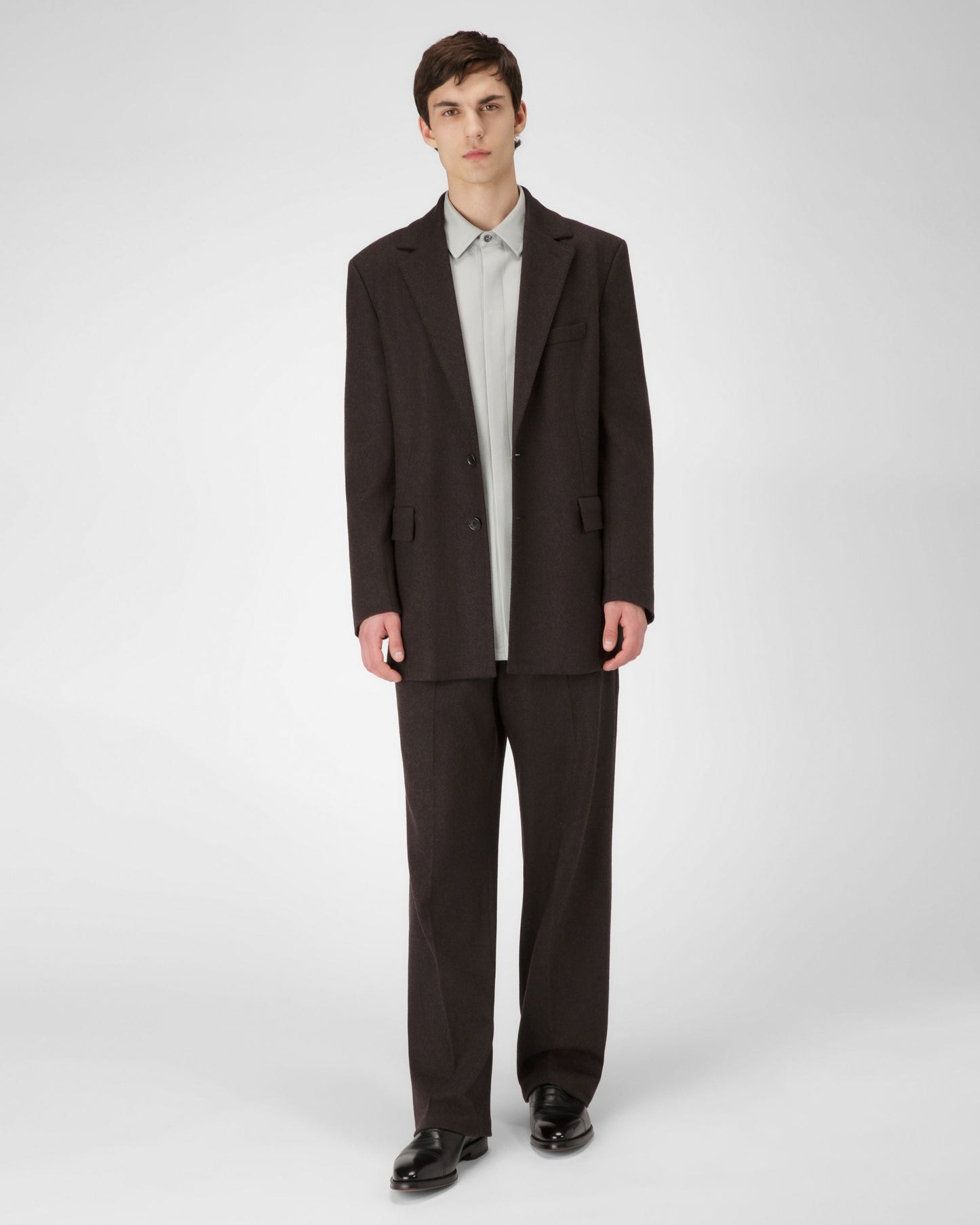 Scanio Leather Oxford Shoes In Black