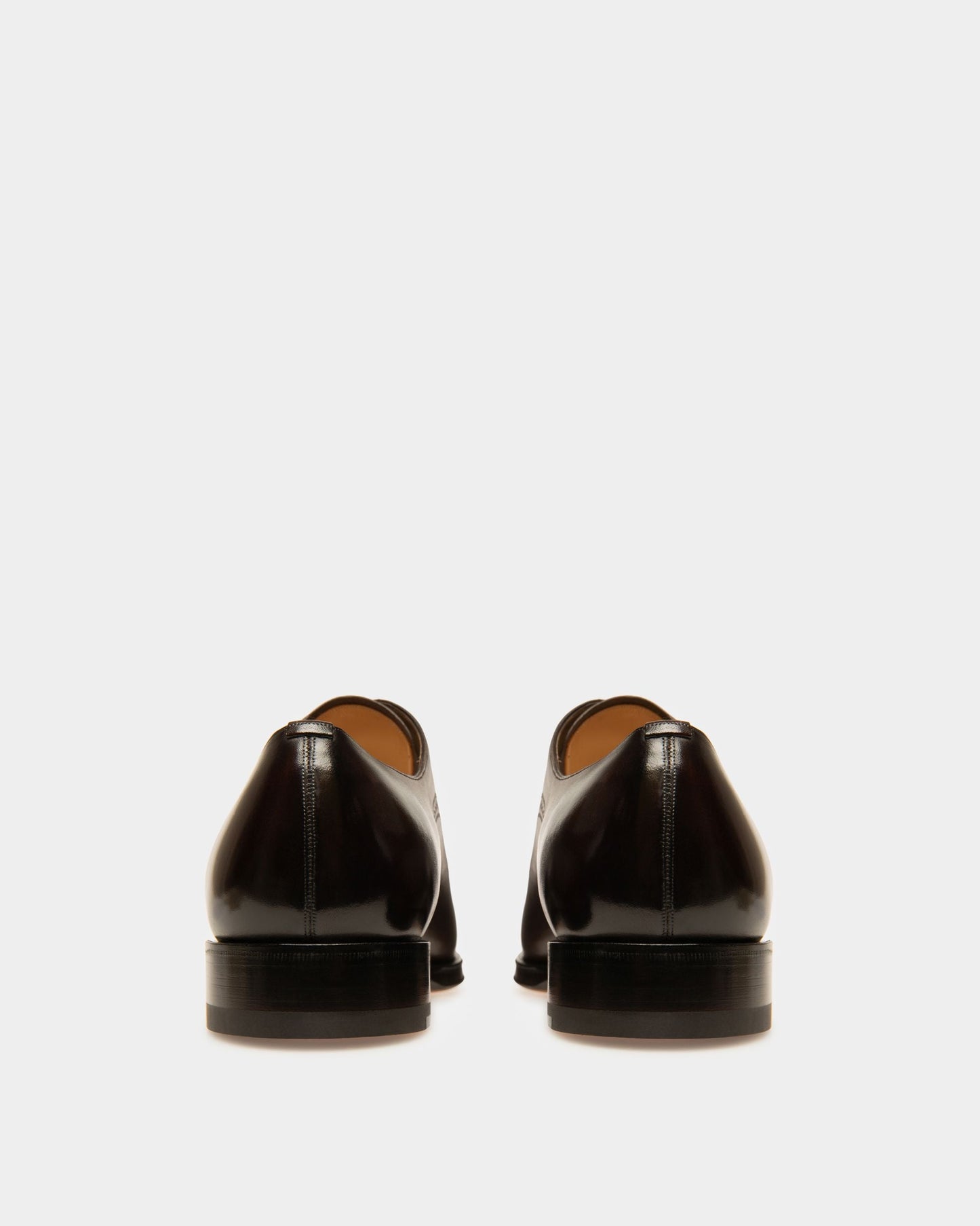Scanio Leather Oxford Shoes In Brown