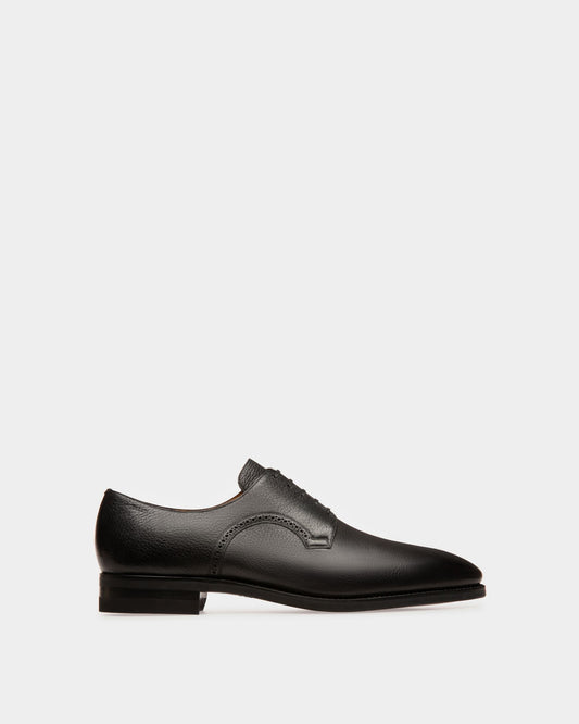 Scrivani Mens Handpainted Leather Shoe In Black