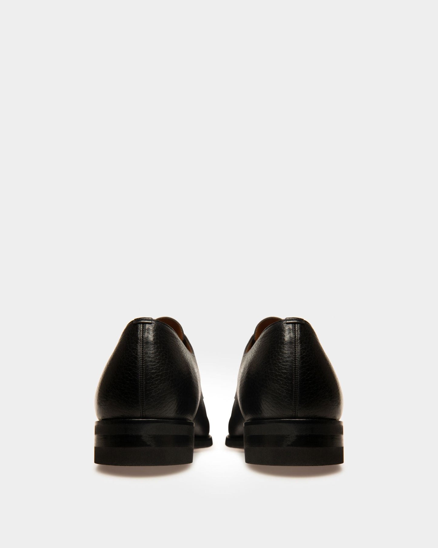 Scrivani Mens Handpainted Leather Shoe In Black