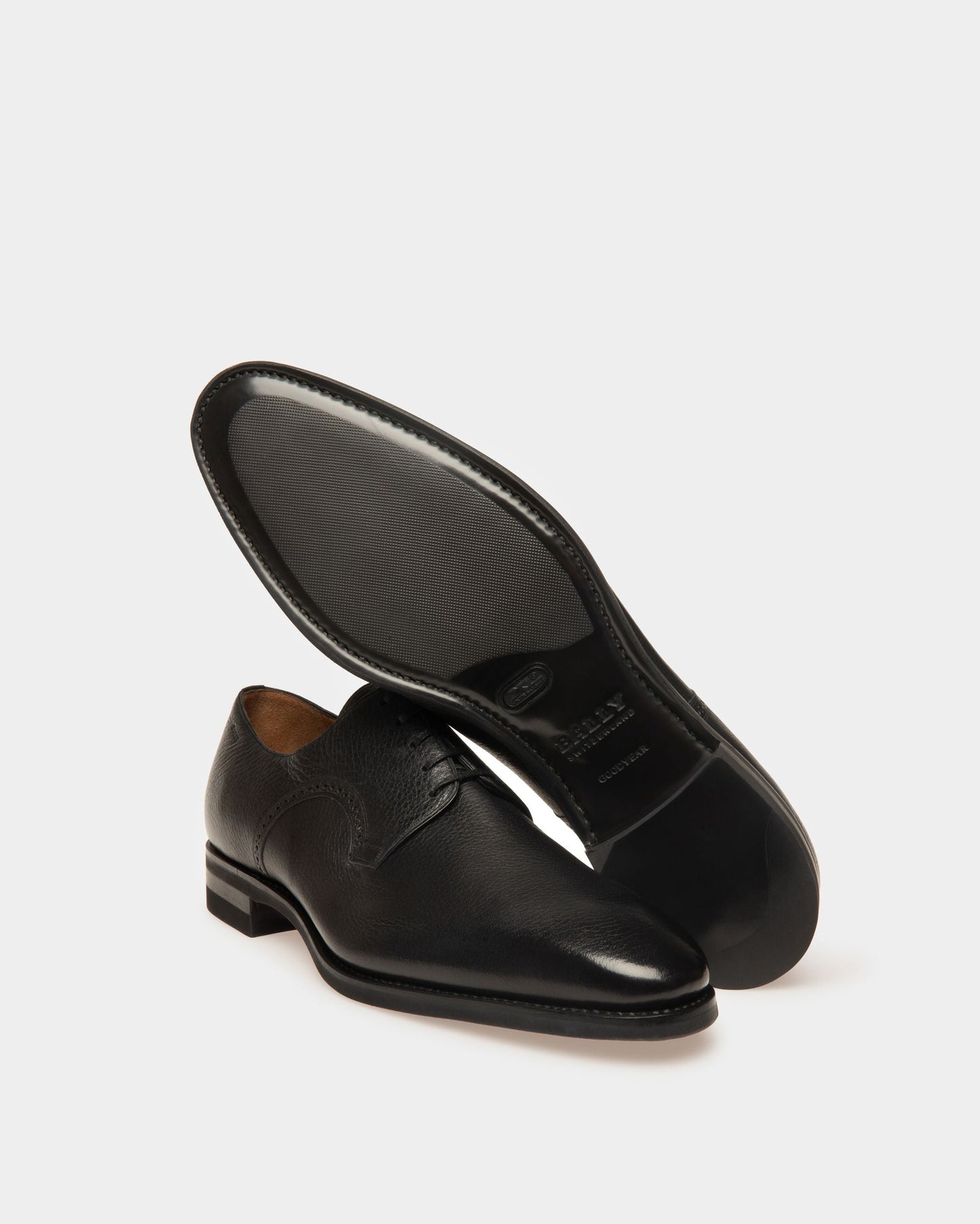 Scrivani Mens Handpainted Leather Shoe In Black