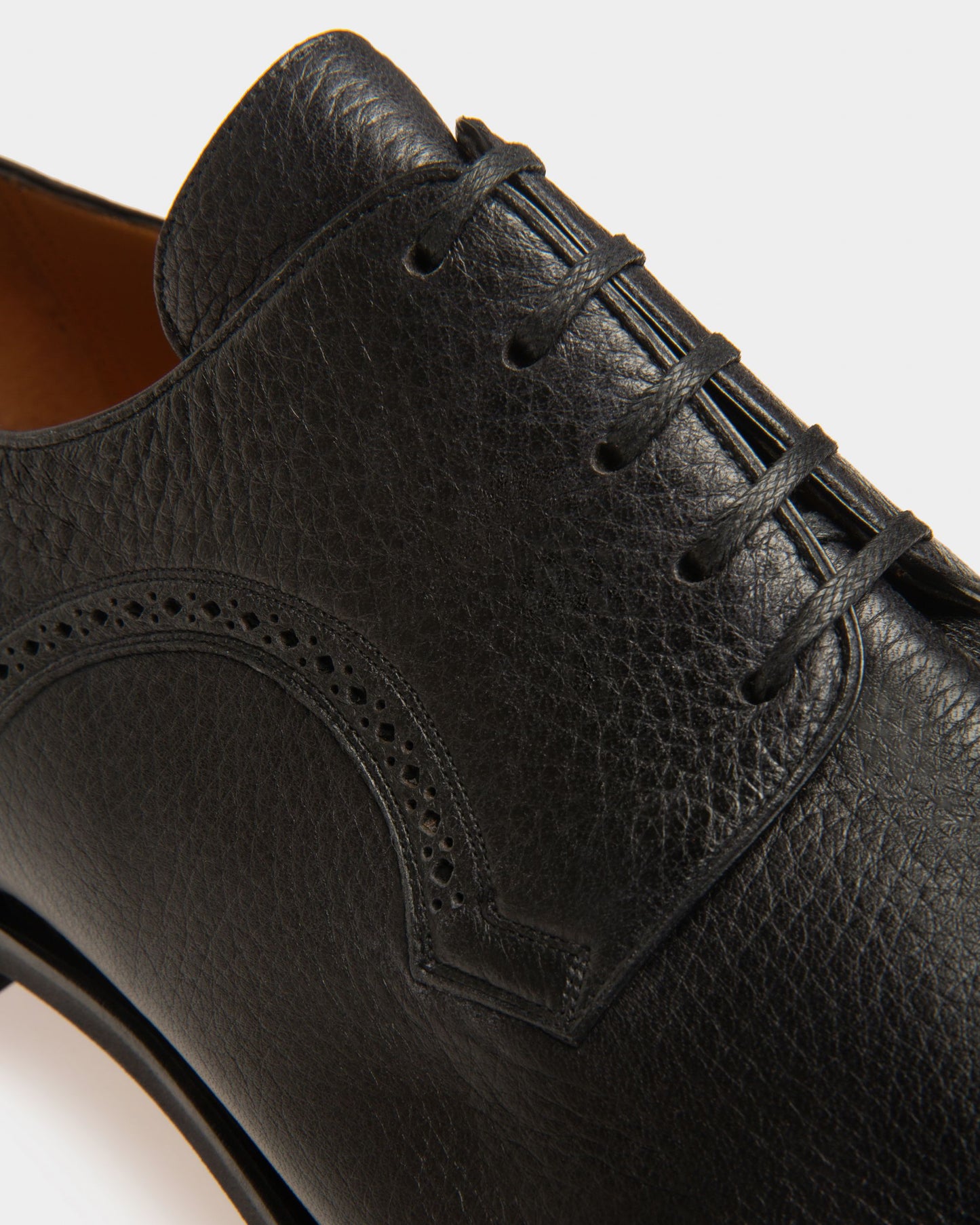 Scrivani Mens Handpainted Leather Shoe In Black