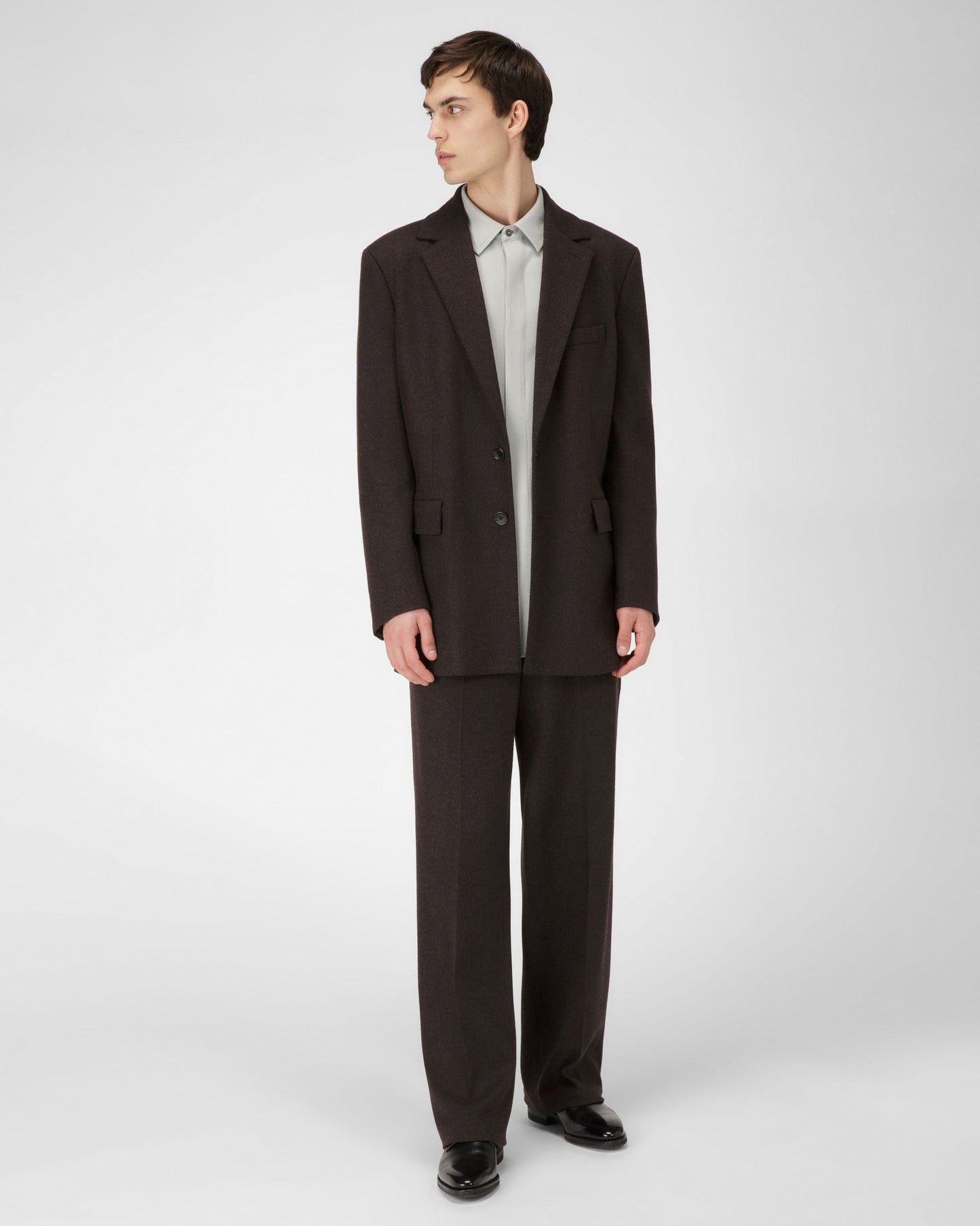 Scrivani | Men's Lace-ups | Black Leather | Bally | On Model Close Up