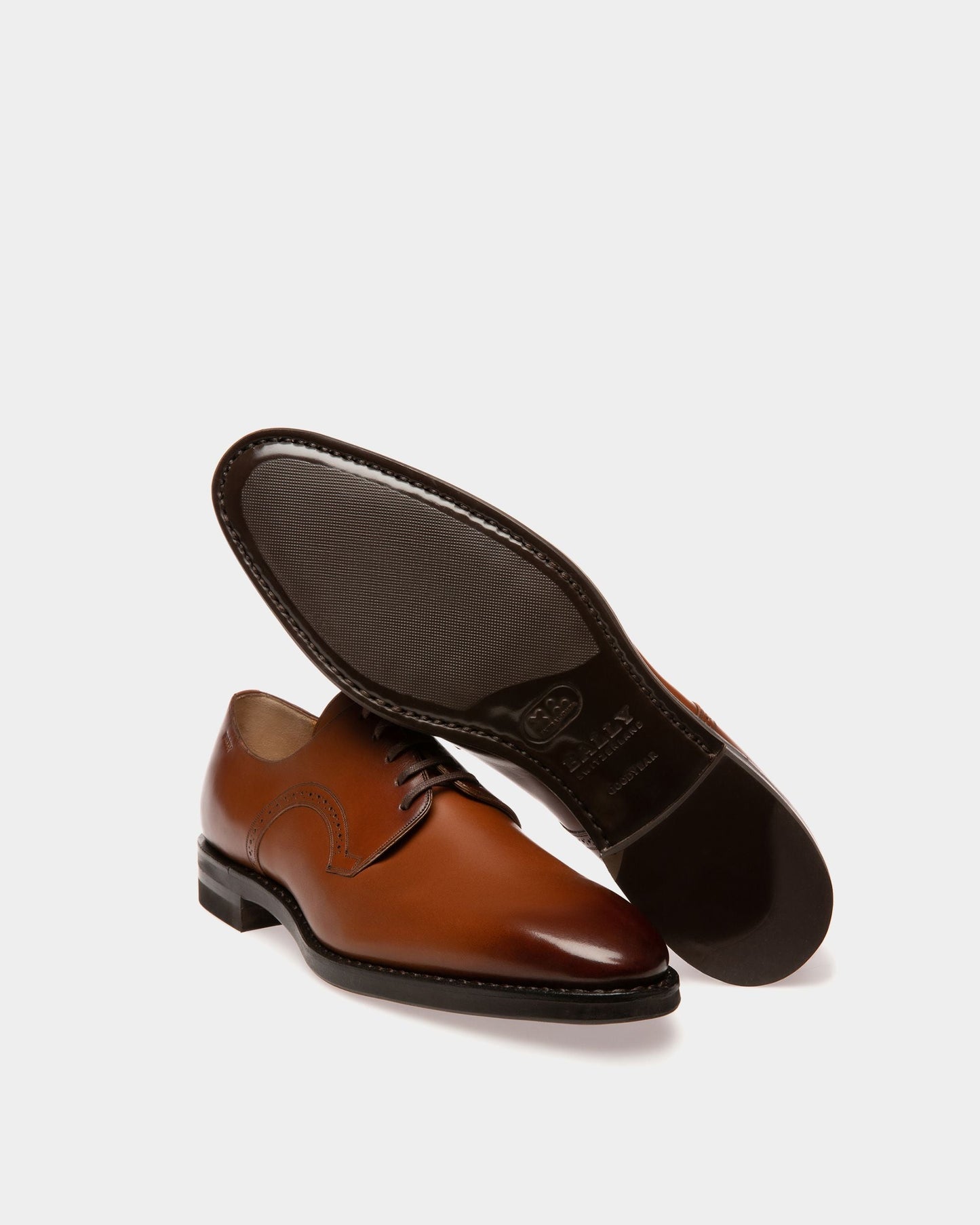 Scrivani Leather Derbies In Brown
