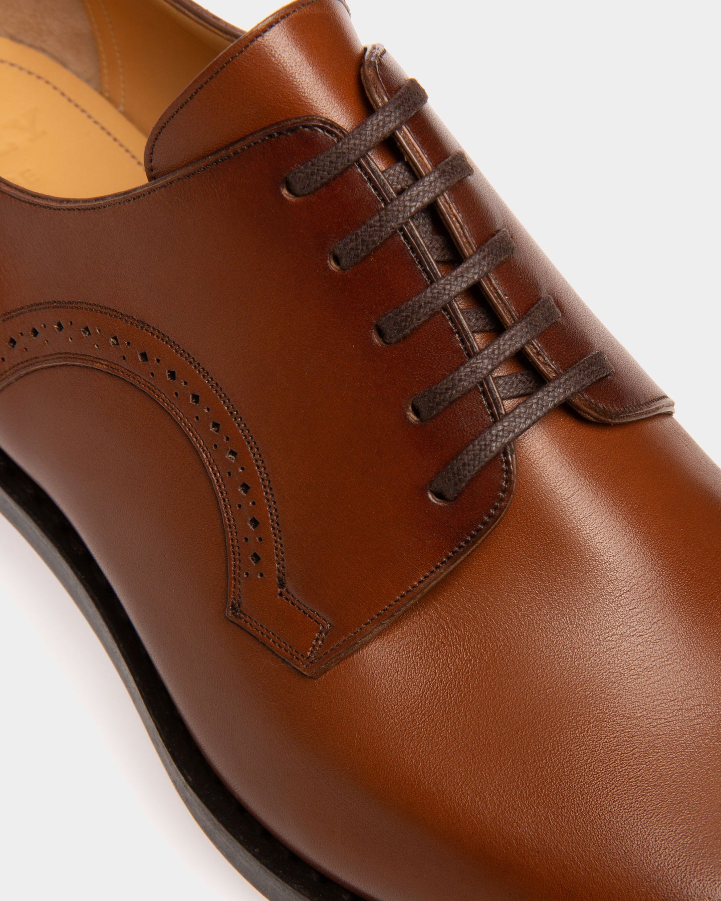 Scrivani Leather Derbies In Brown