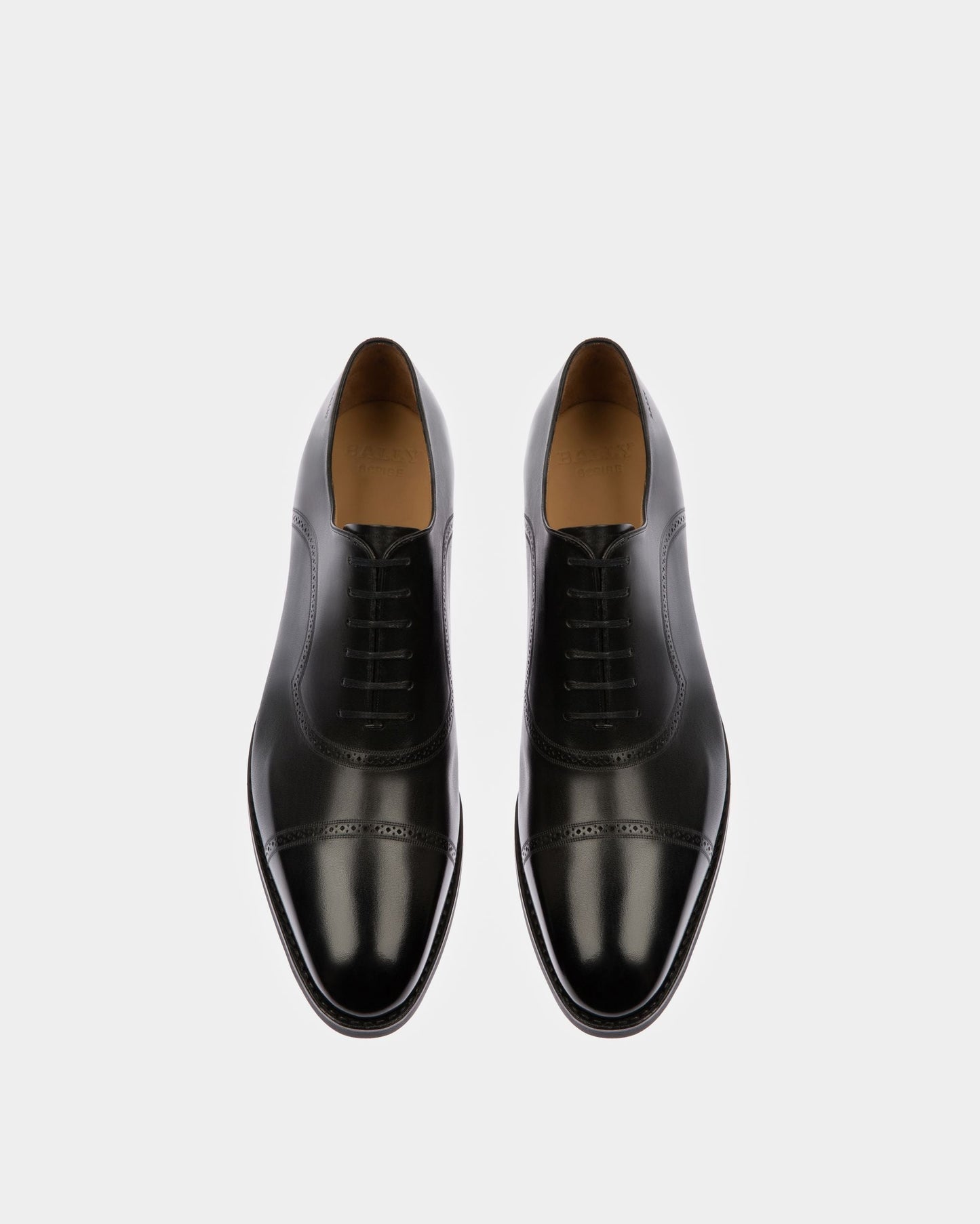 Scotch Men's Leather Oxford Lace-Up Shoe In Black