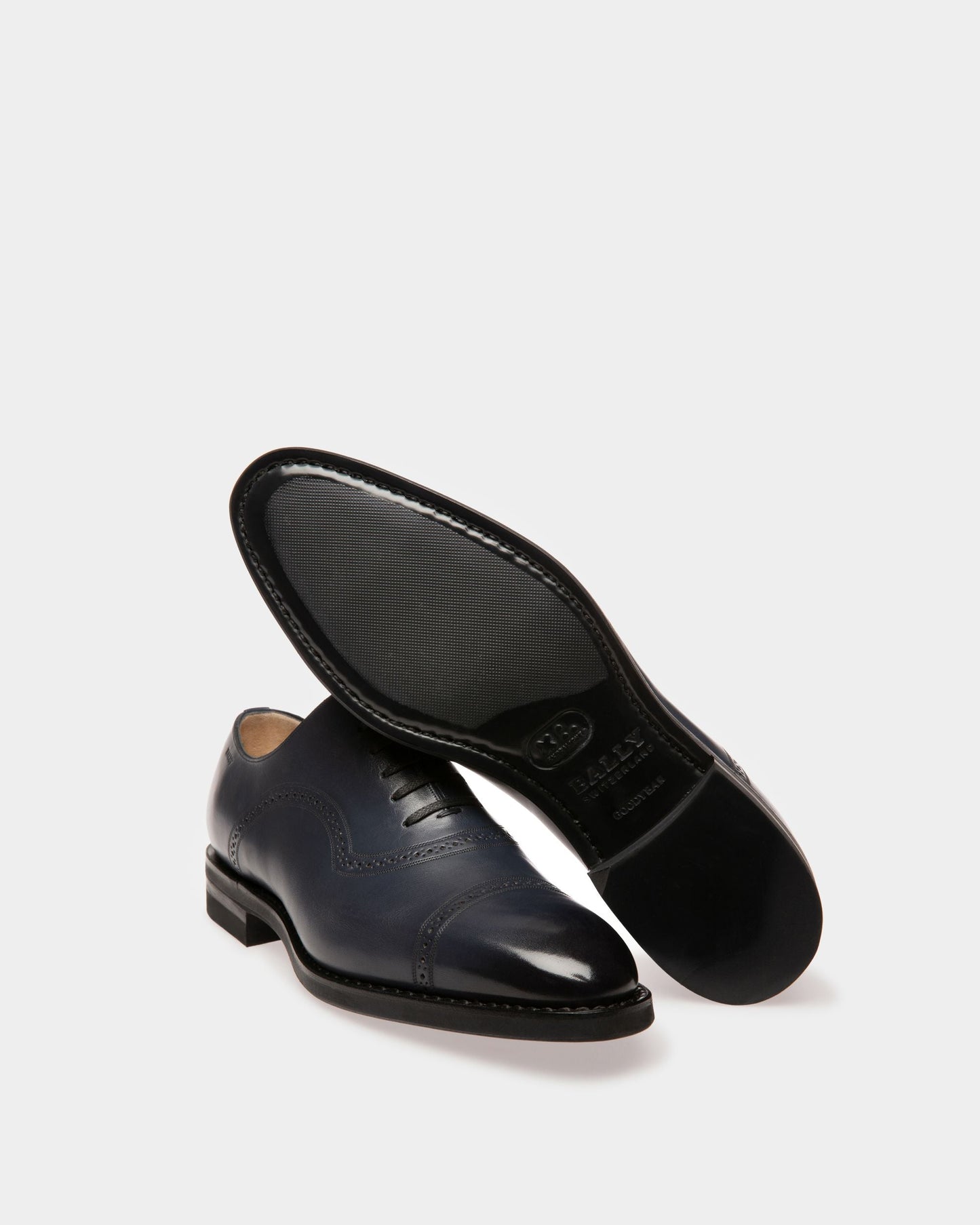 Scotch Leather Oxfords In Navy