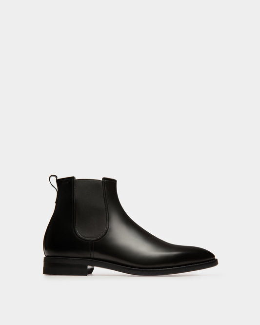 Scavone Men's Leather Boot In Black