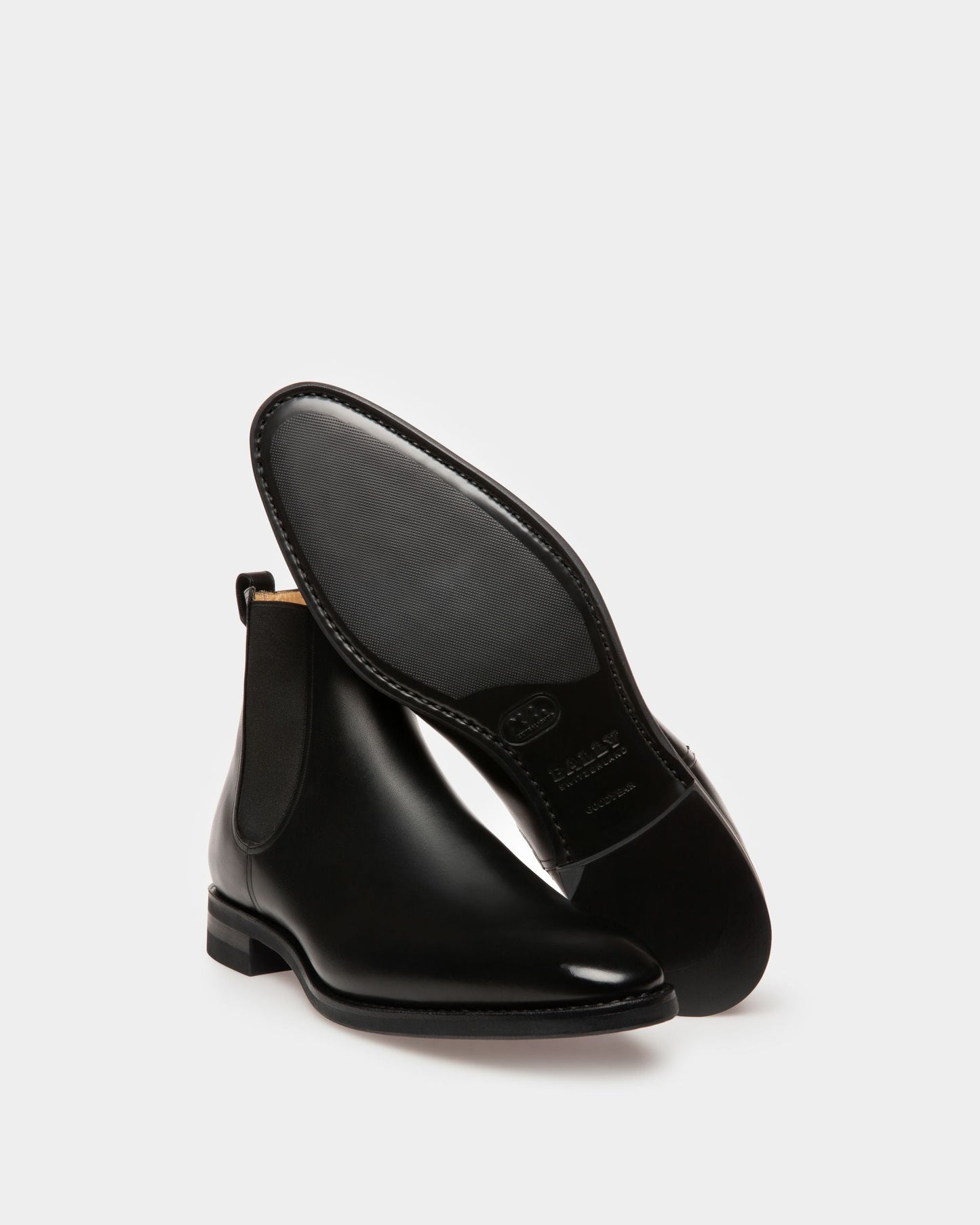 Scavone Men's Leather Boot In Black