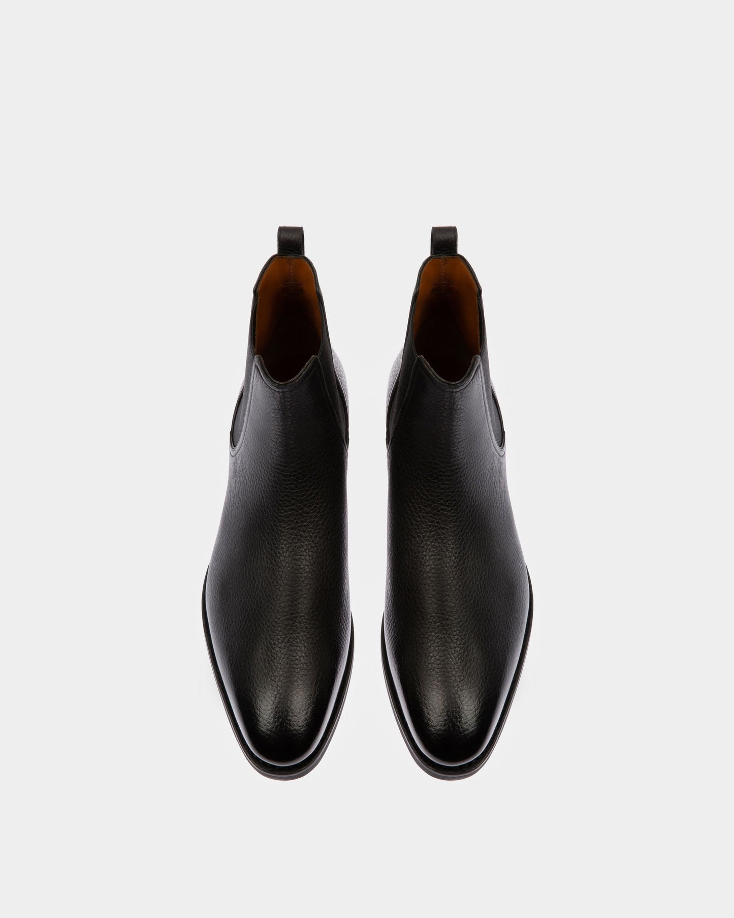 Scavone Men's Leather Boot In Black
