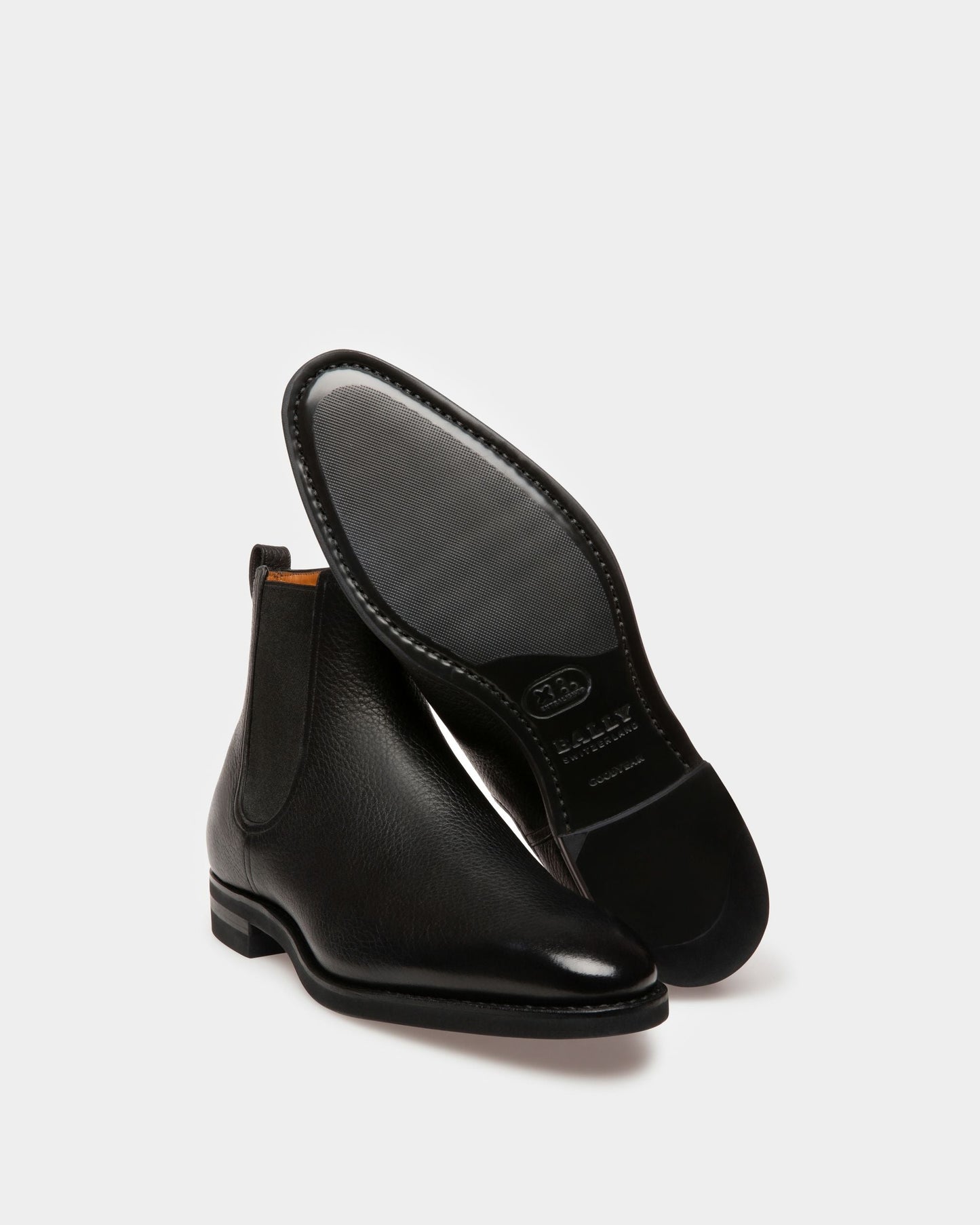 Scavone Men's Leather Boot In Black