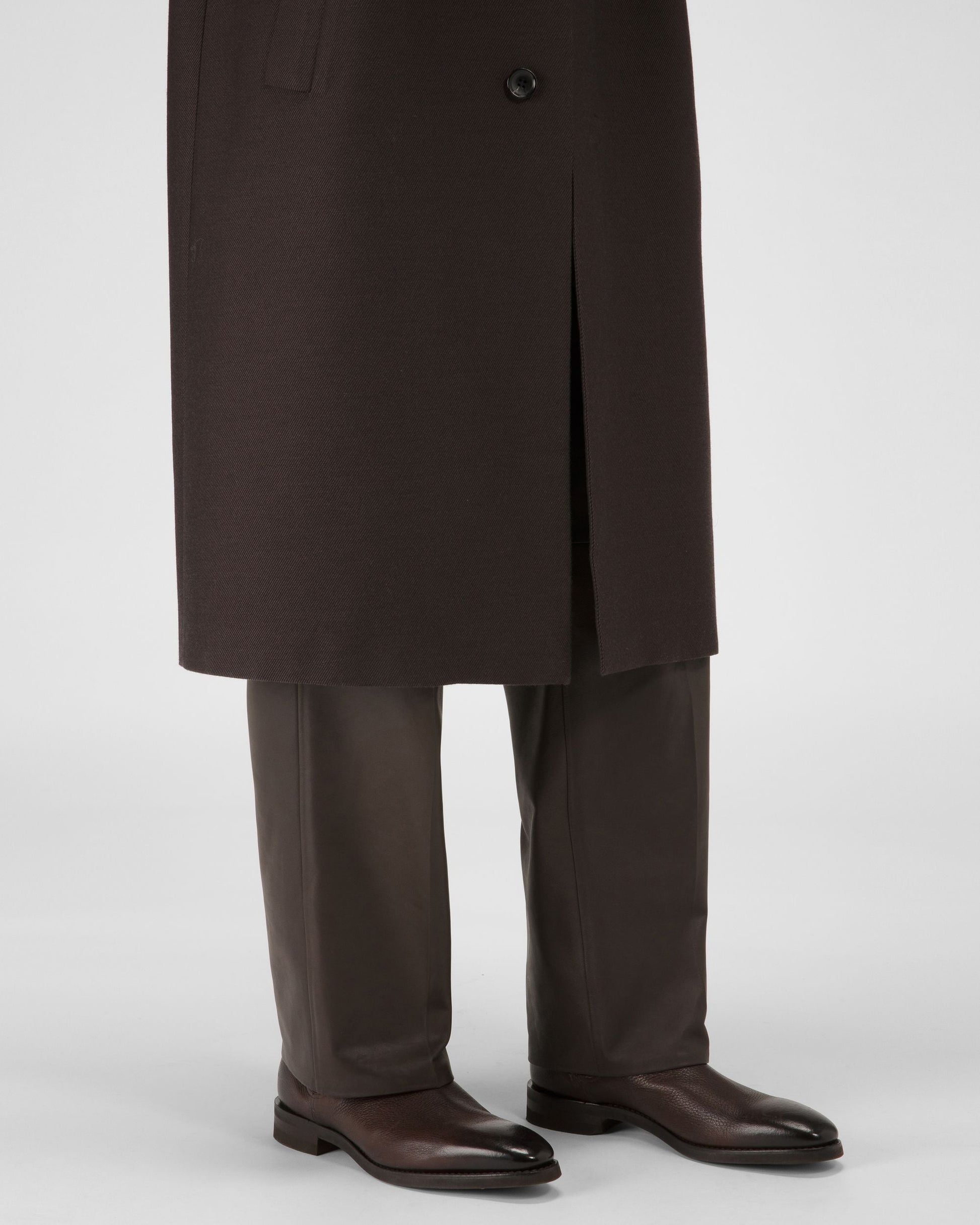 Scavone | Men's Boots | Coffee Leather | Bally | On Model Close Up