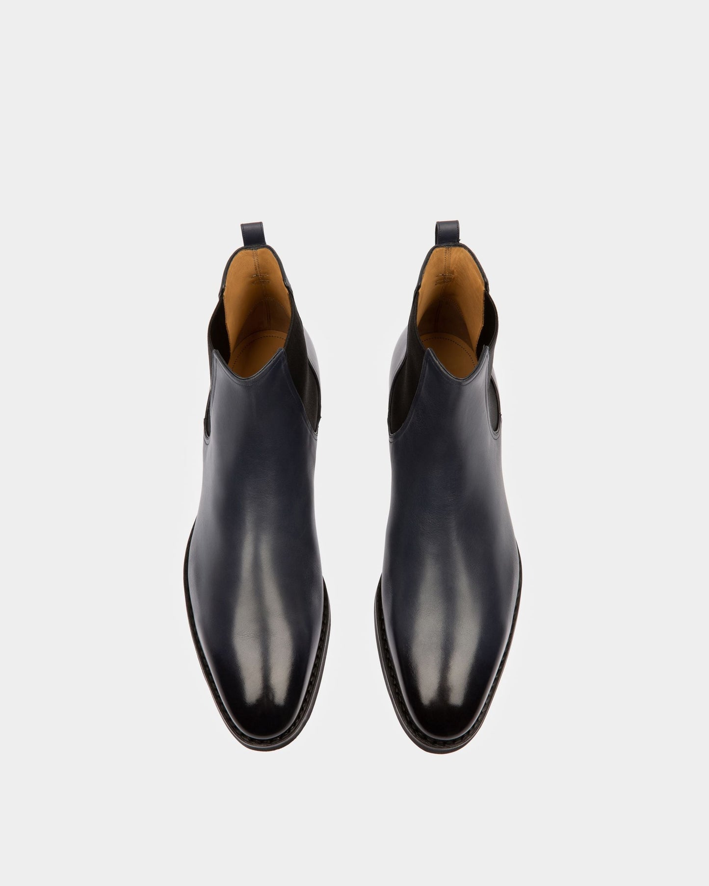 Scavone Leather Boots In Navy
