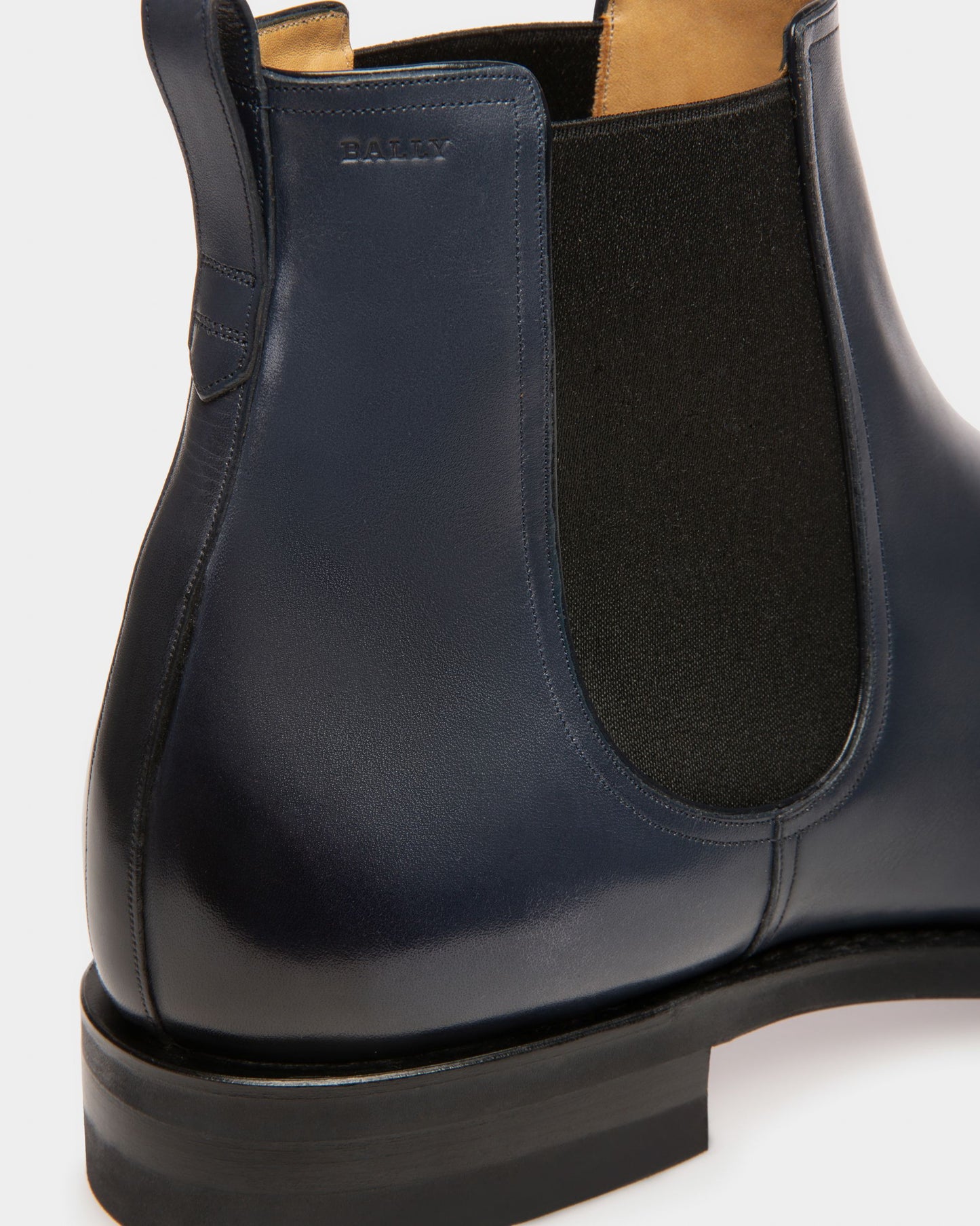Scavone Leather Boots In Navy