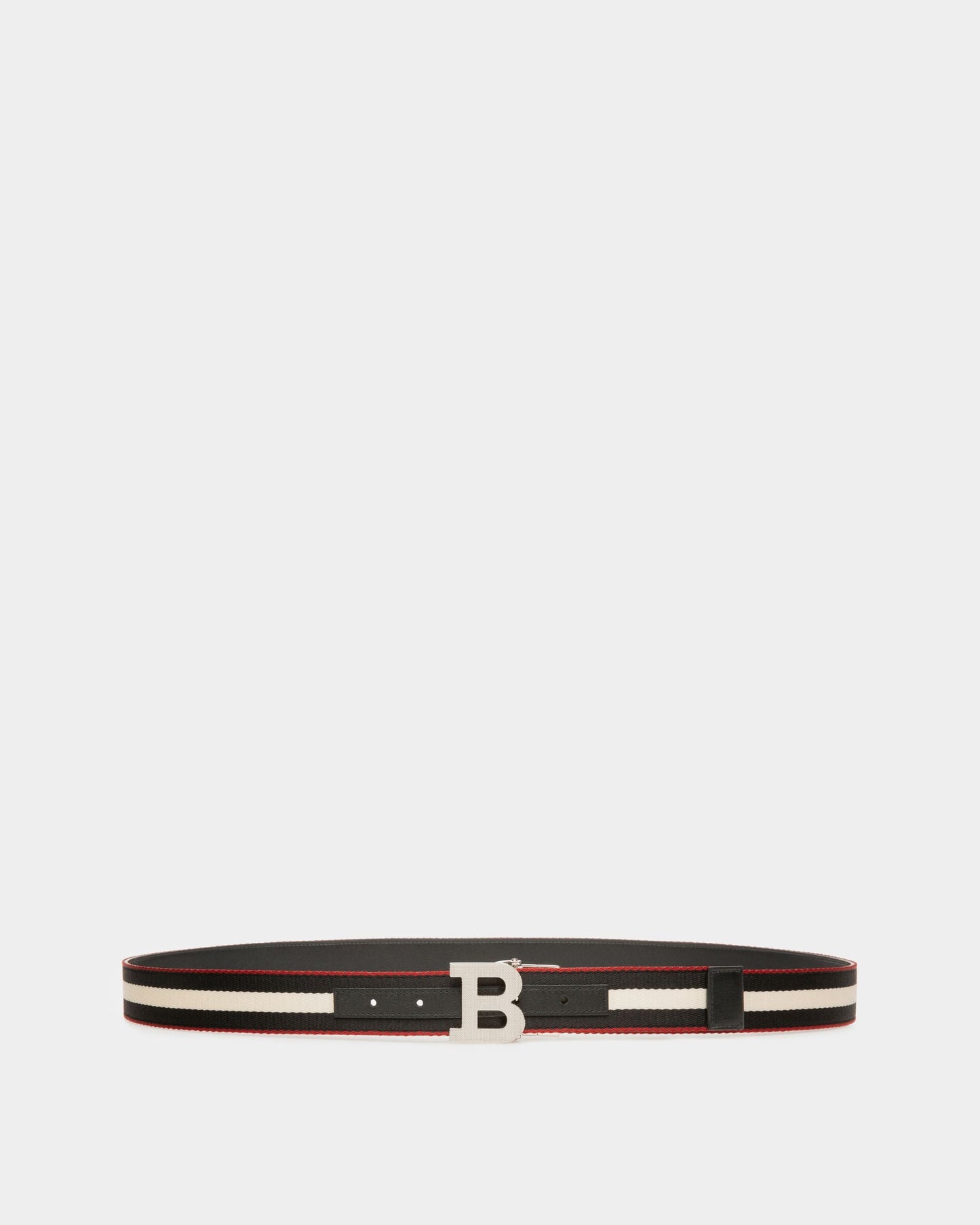 B Buckle Fabric 35mm Belt In Black