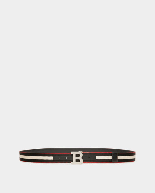 B Buckle Fabric 35mm Belt In Black