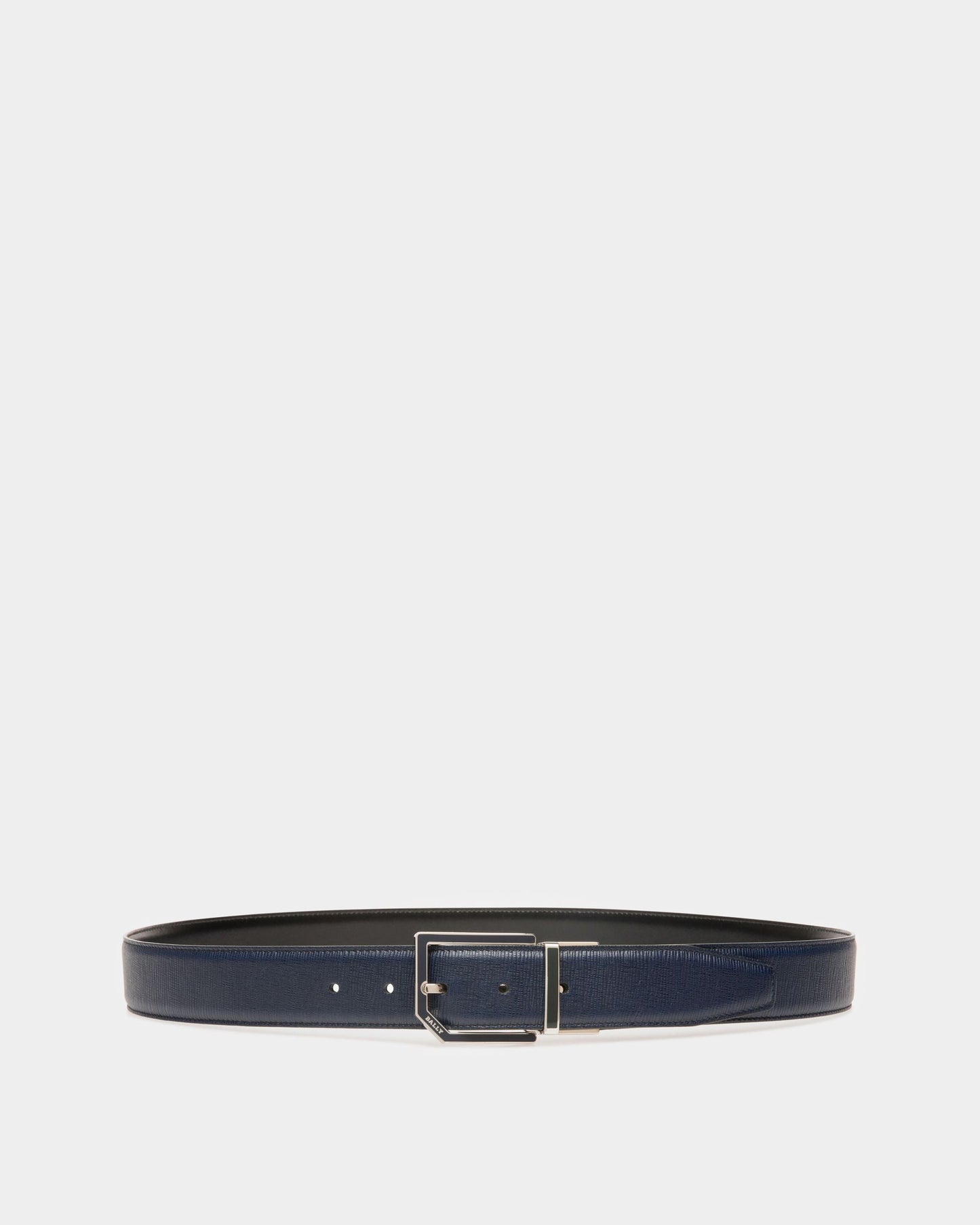 Charlton Leather 35mm Belt In Navy & Black