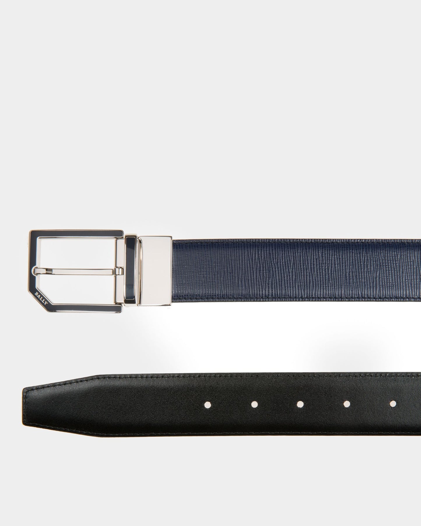 Charlton Leather 35mm Belt In Navy & Black
