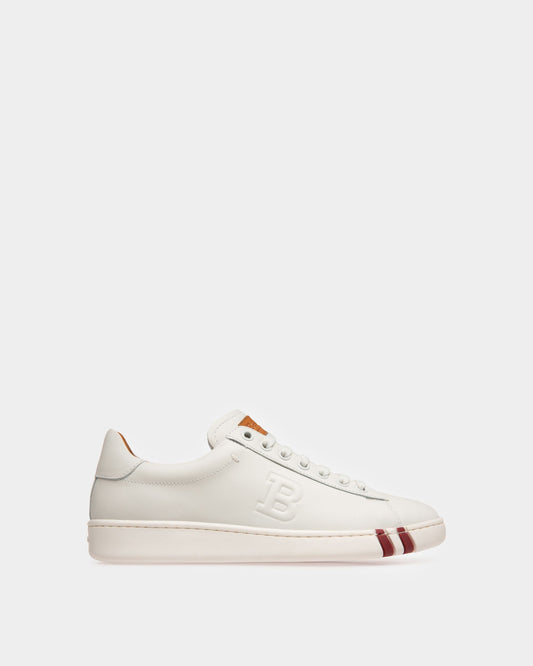 Wivian Women's Leather Perforated Trainer In White