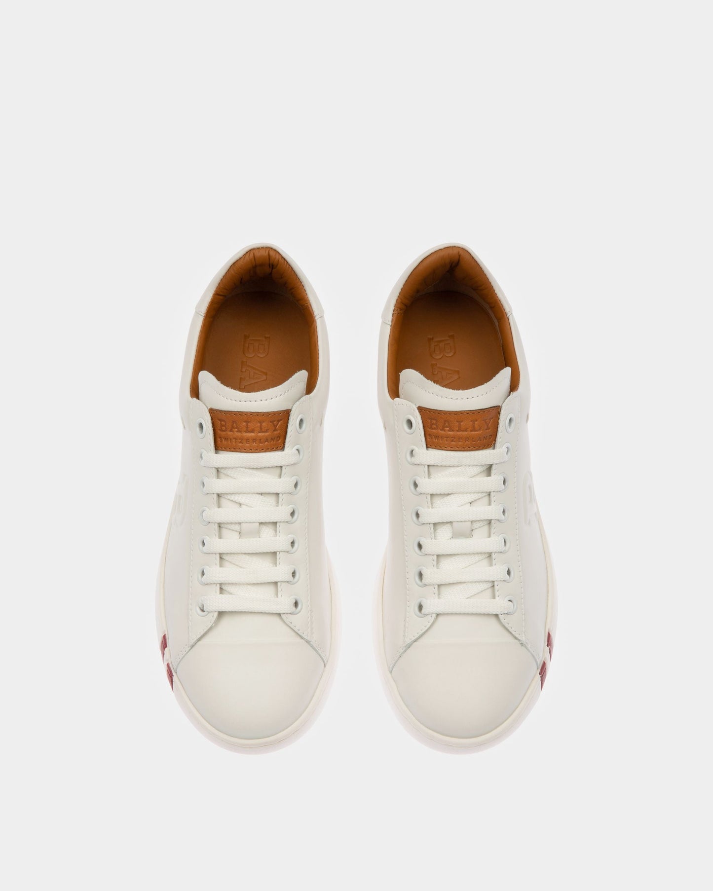 Wivian Women's Leather Perforated Trainer In White