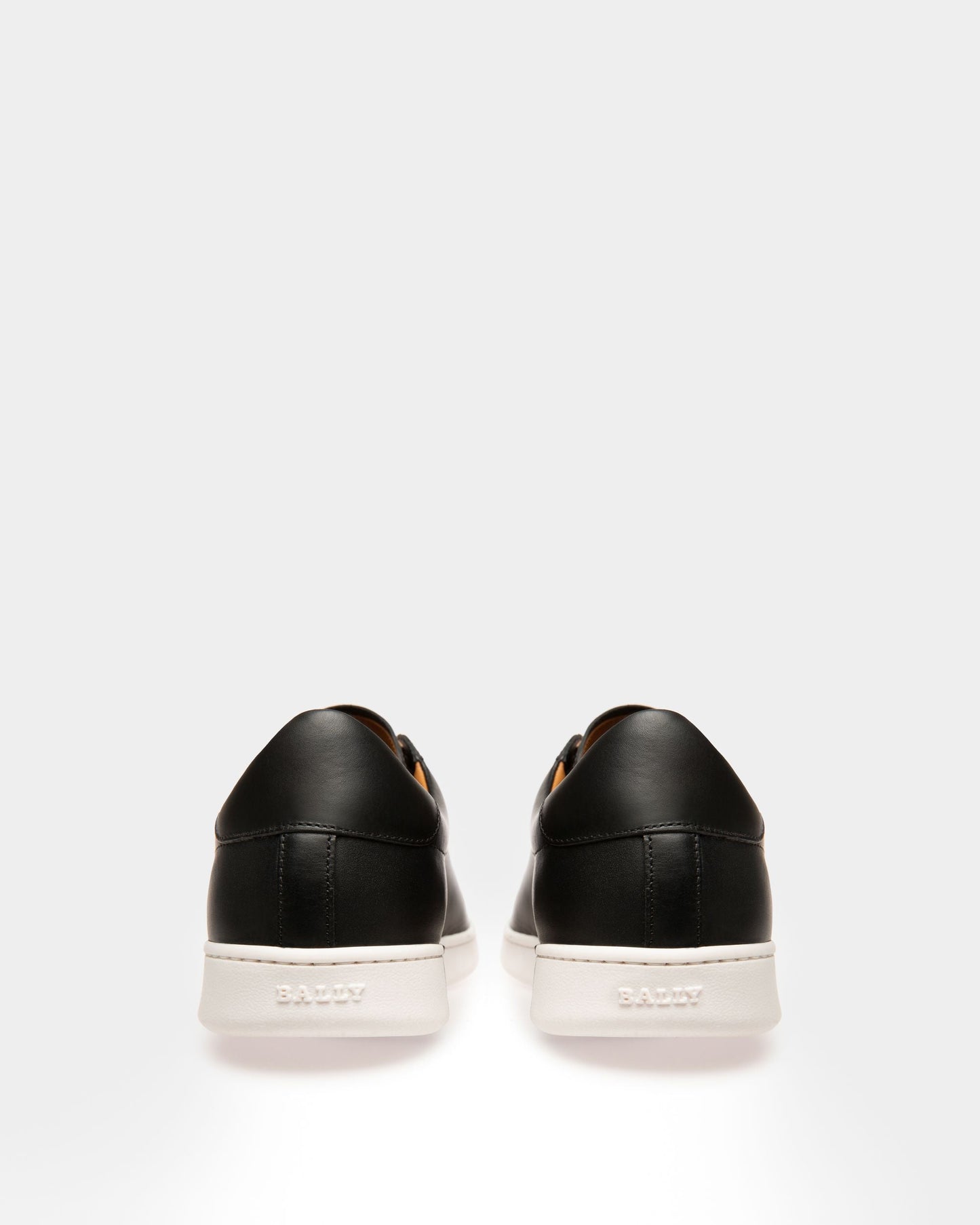 Asher Men's Leather Trainer In Black
