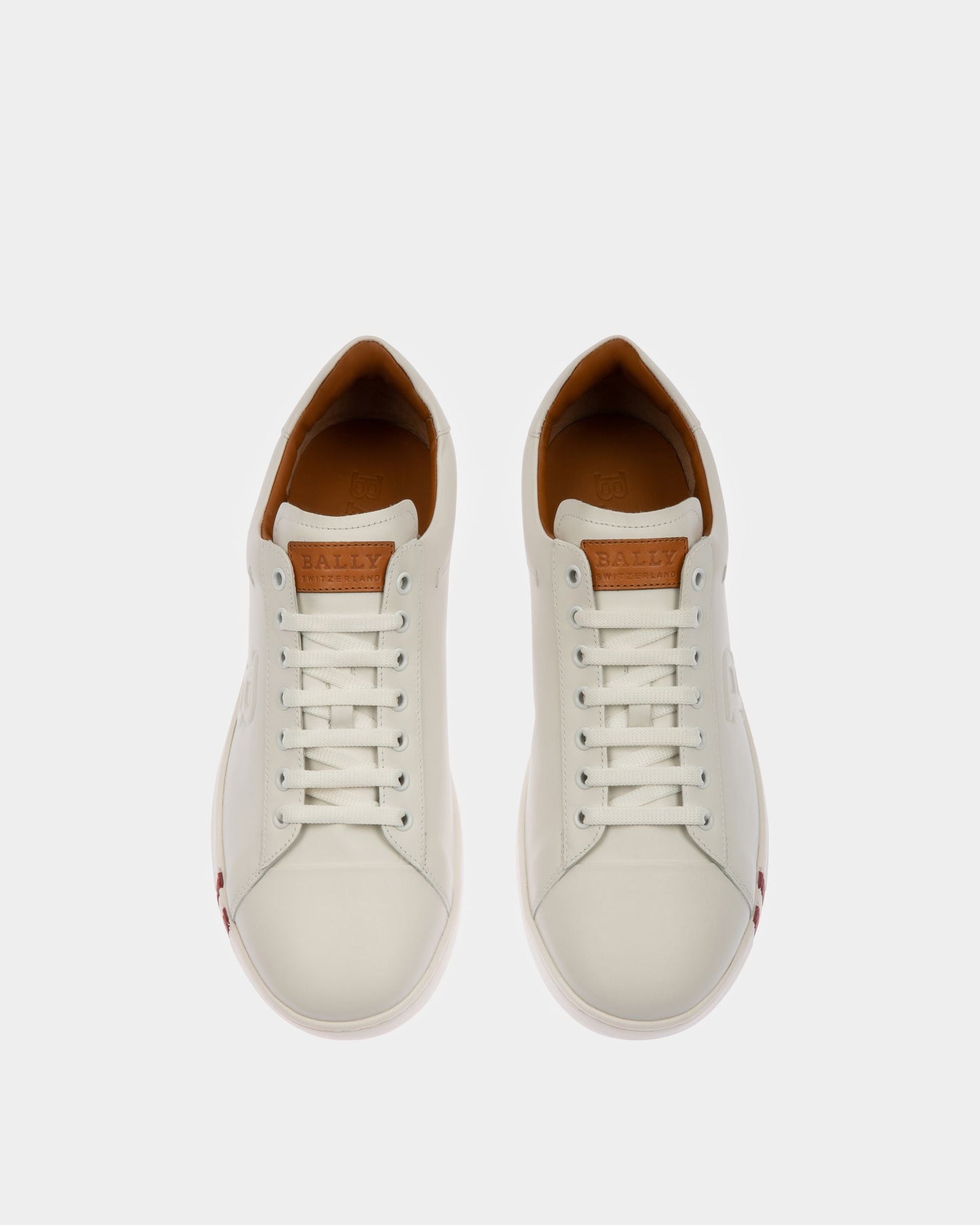Asher Men's Leather Trainer In White