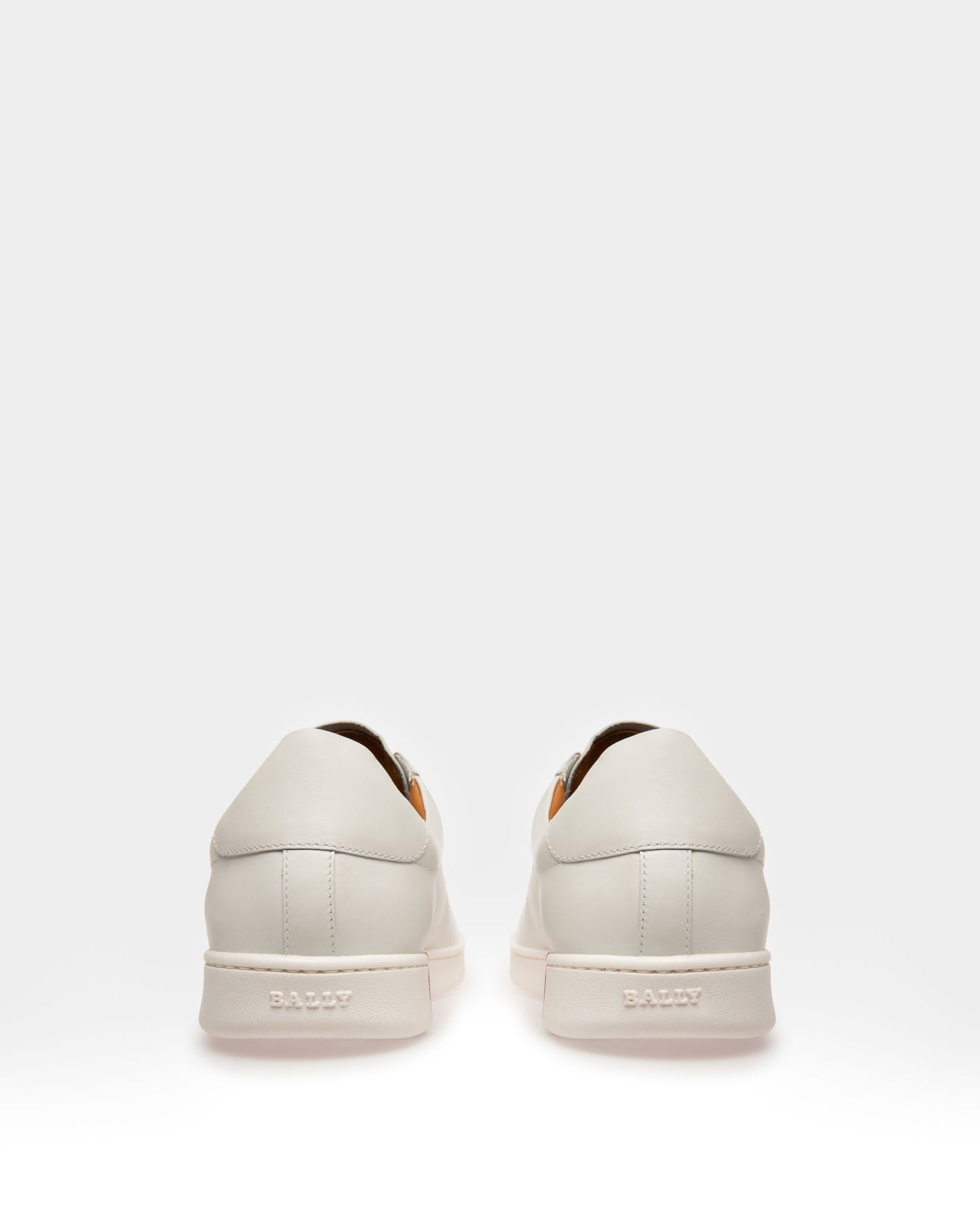 Asher Men's Leather Trainer In White