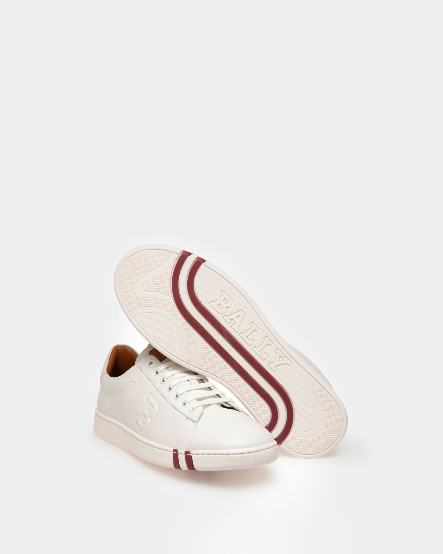 Asher Men's Leather Trainer In White