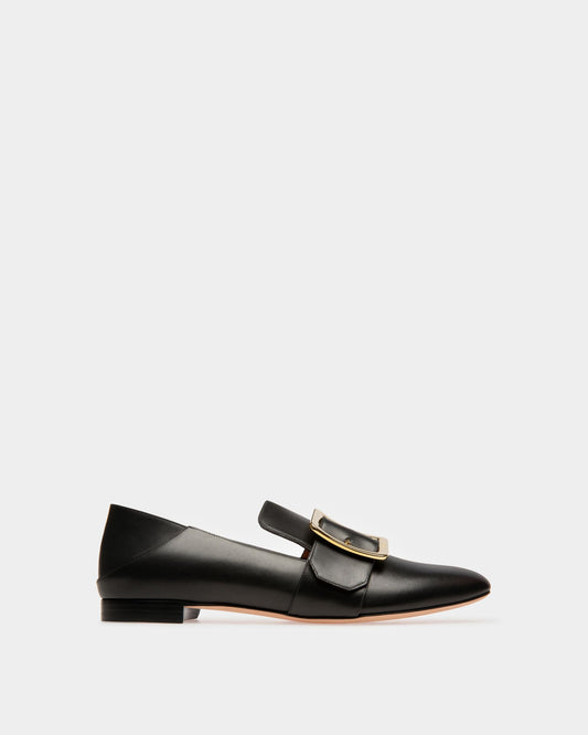 Janelle Women's Calf Leather Slipper In Black