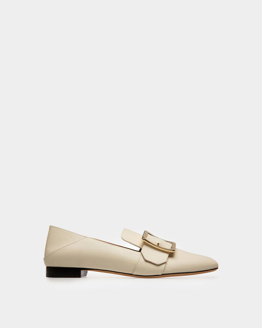 Janelle Women's Calf Leather Slipper In Bone