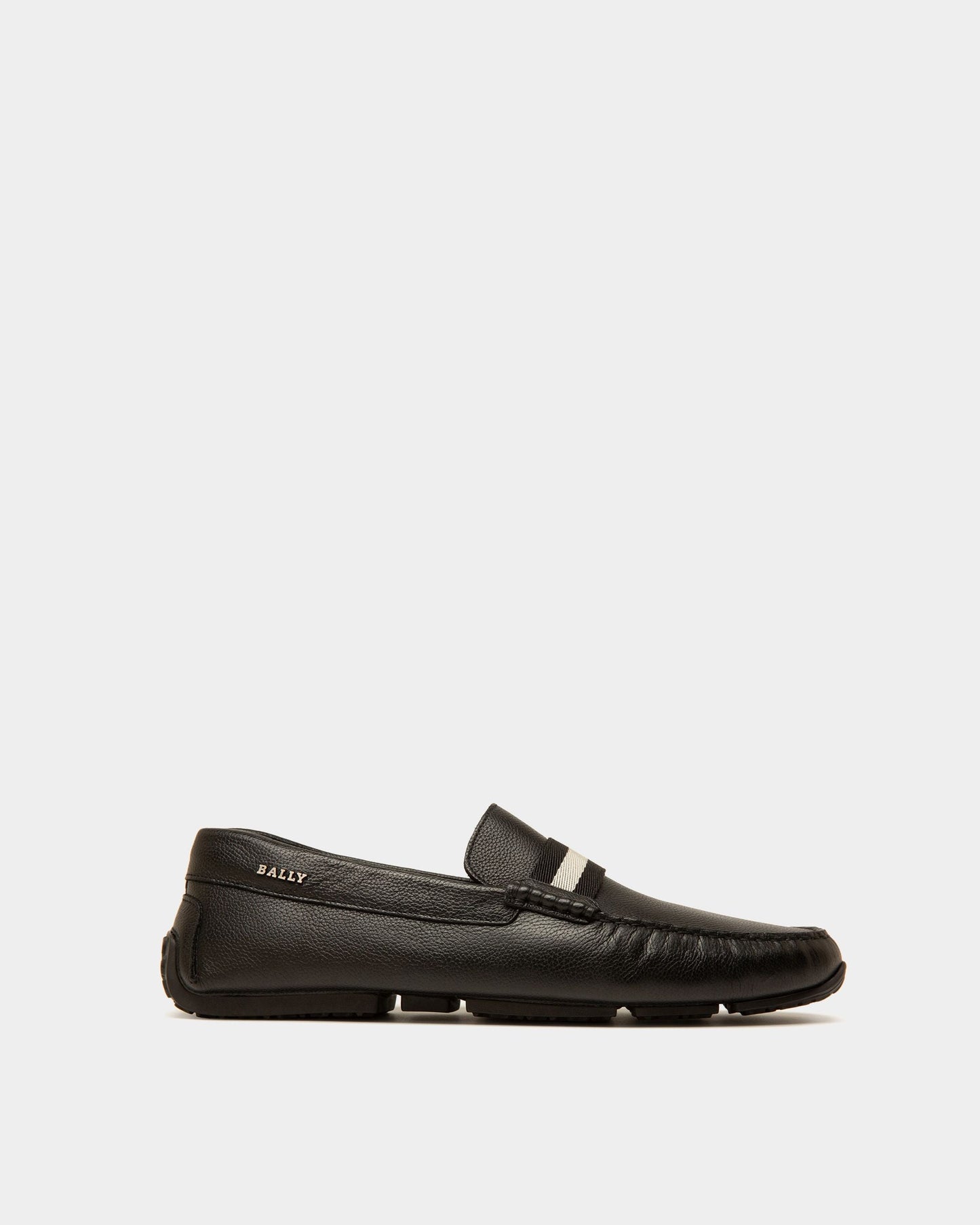 Pilot Drivers In Black Leather And Fabric