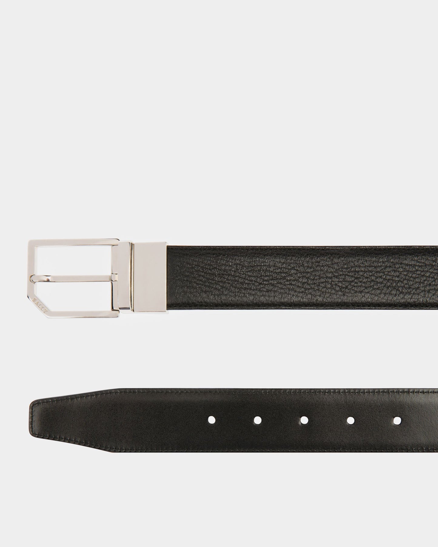 Charlton Leather Adjustable & Reversible 35mm Belt In Black