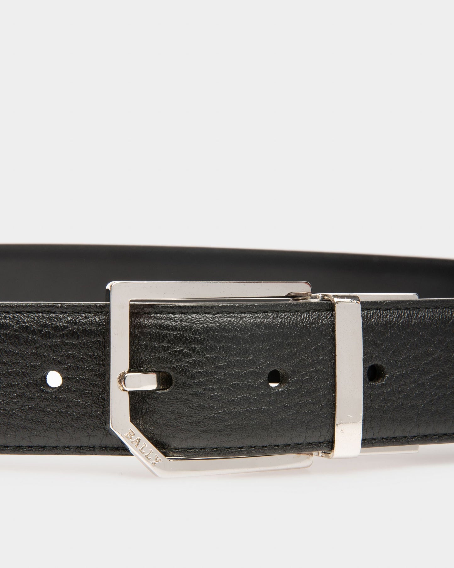 Charlton Leather Adjustable & Reversible 35mm Belt In Black