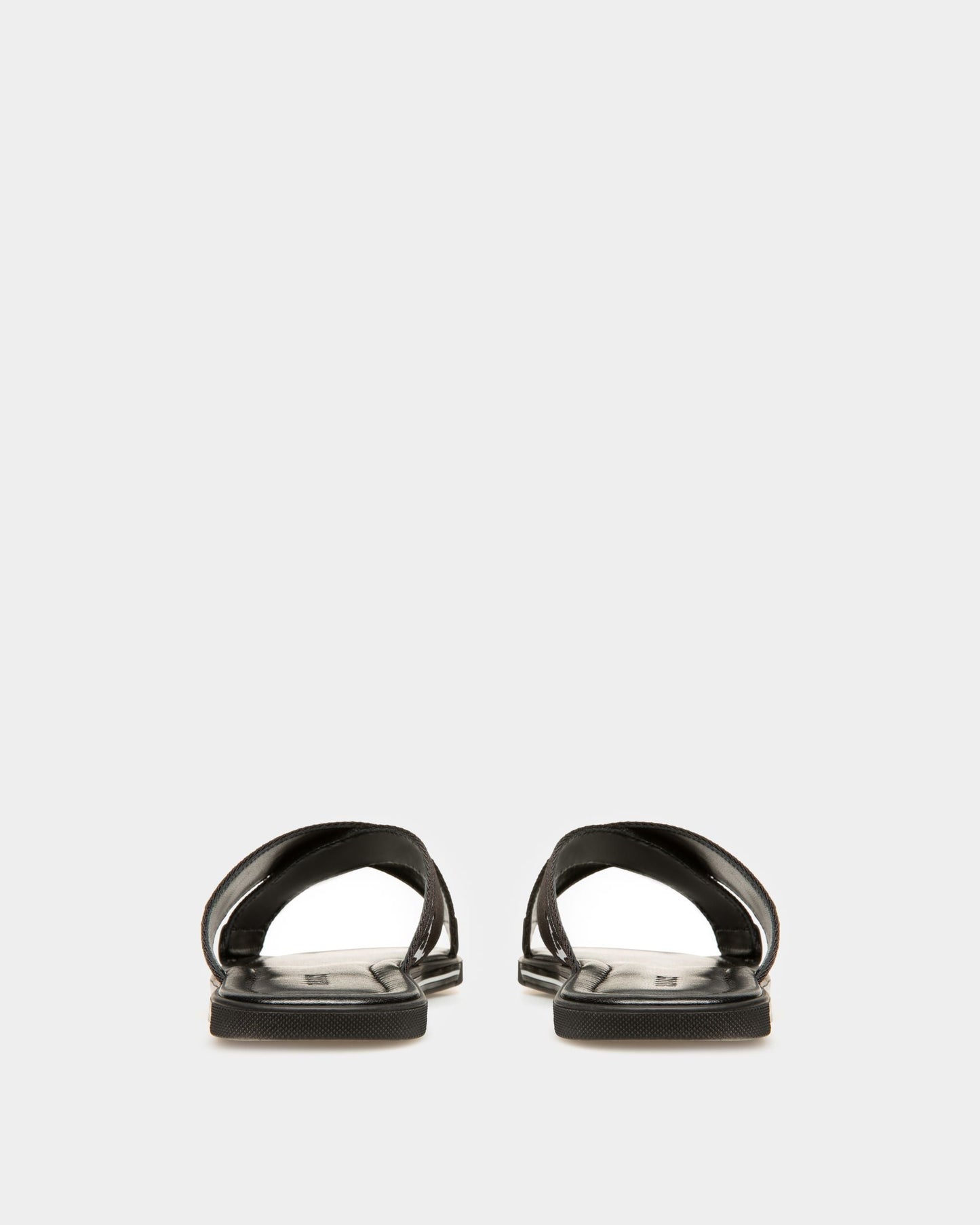 Bonks Fabric & Leather Sandals In Black
