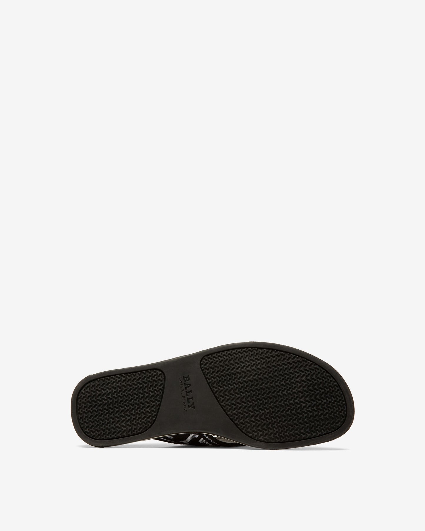 Border Fabric & Leather Sandals In Black