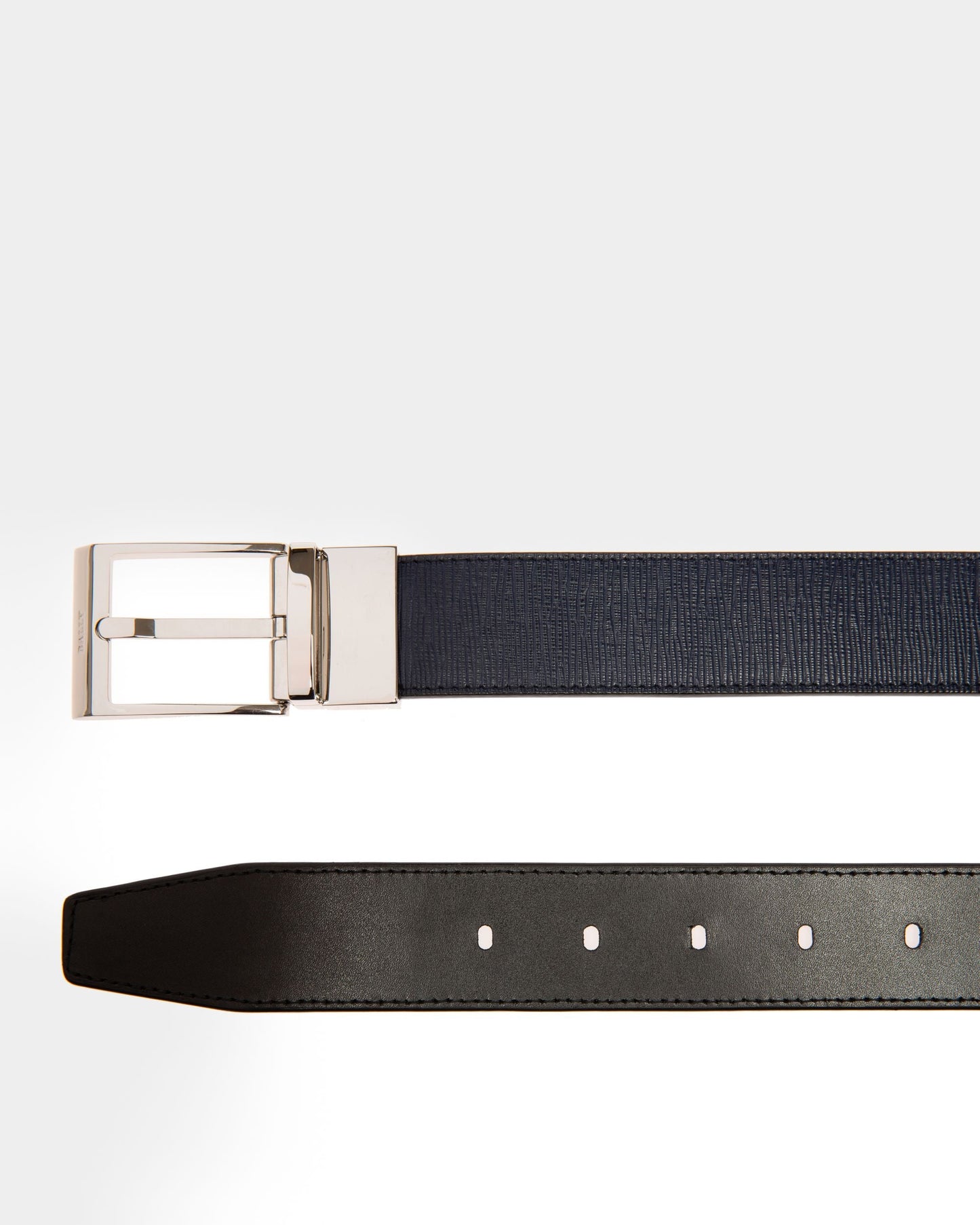 Shiff Leather 35mm Belt In Navy & Black