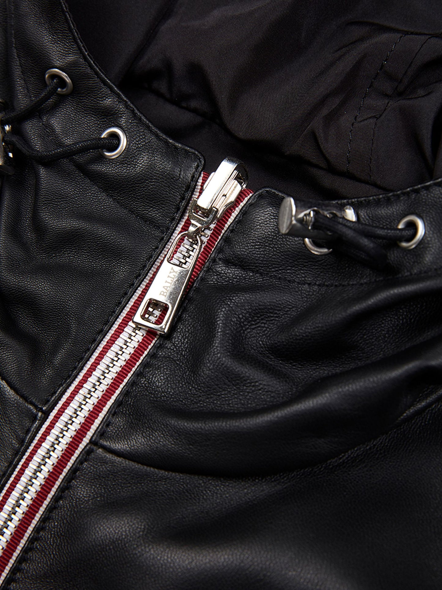 Bomber Blouson in Black Leather