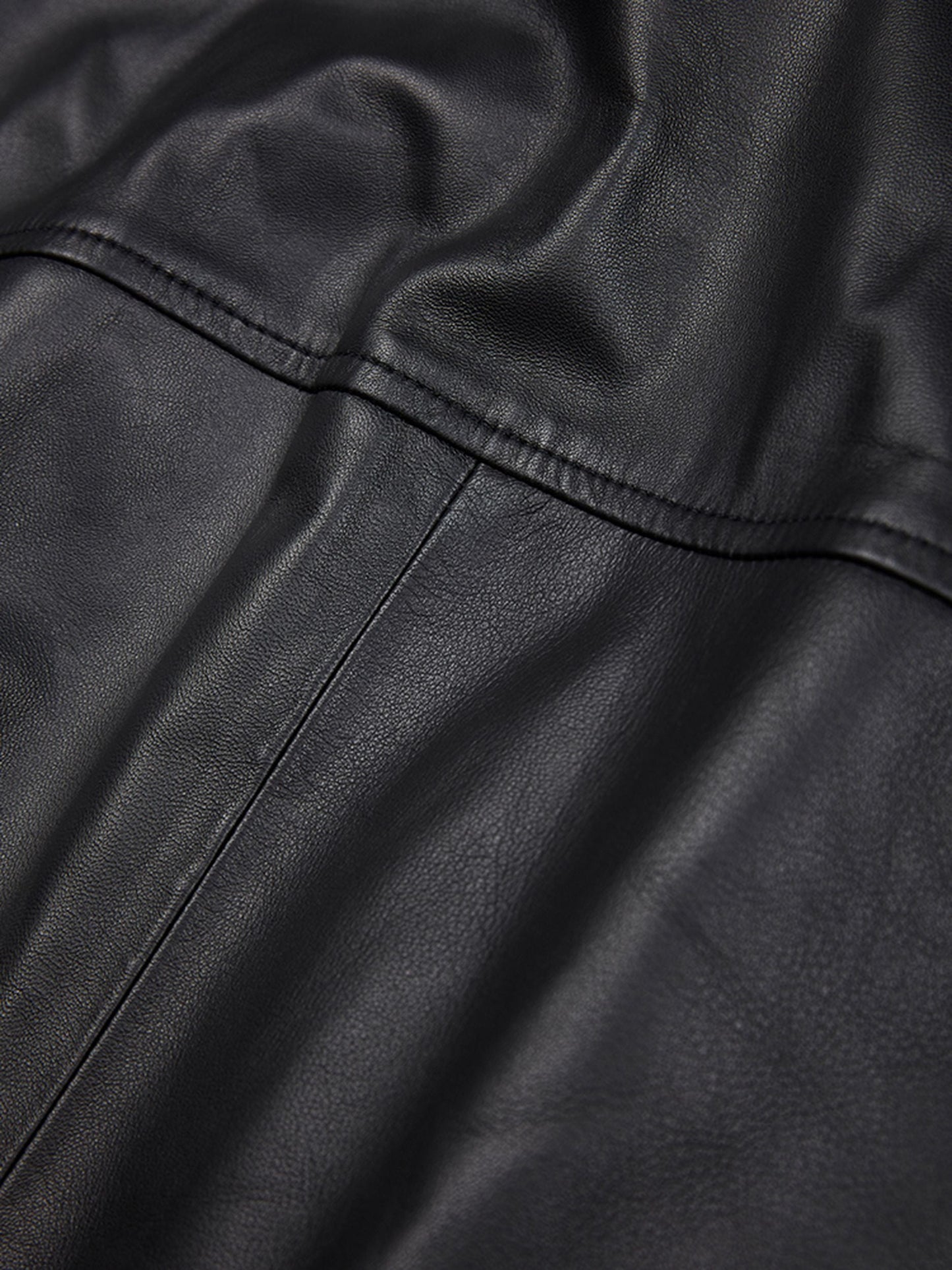 Bomber Blouson in Black Leather