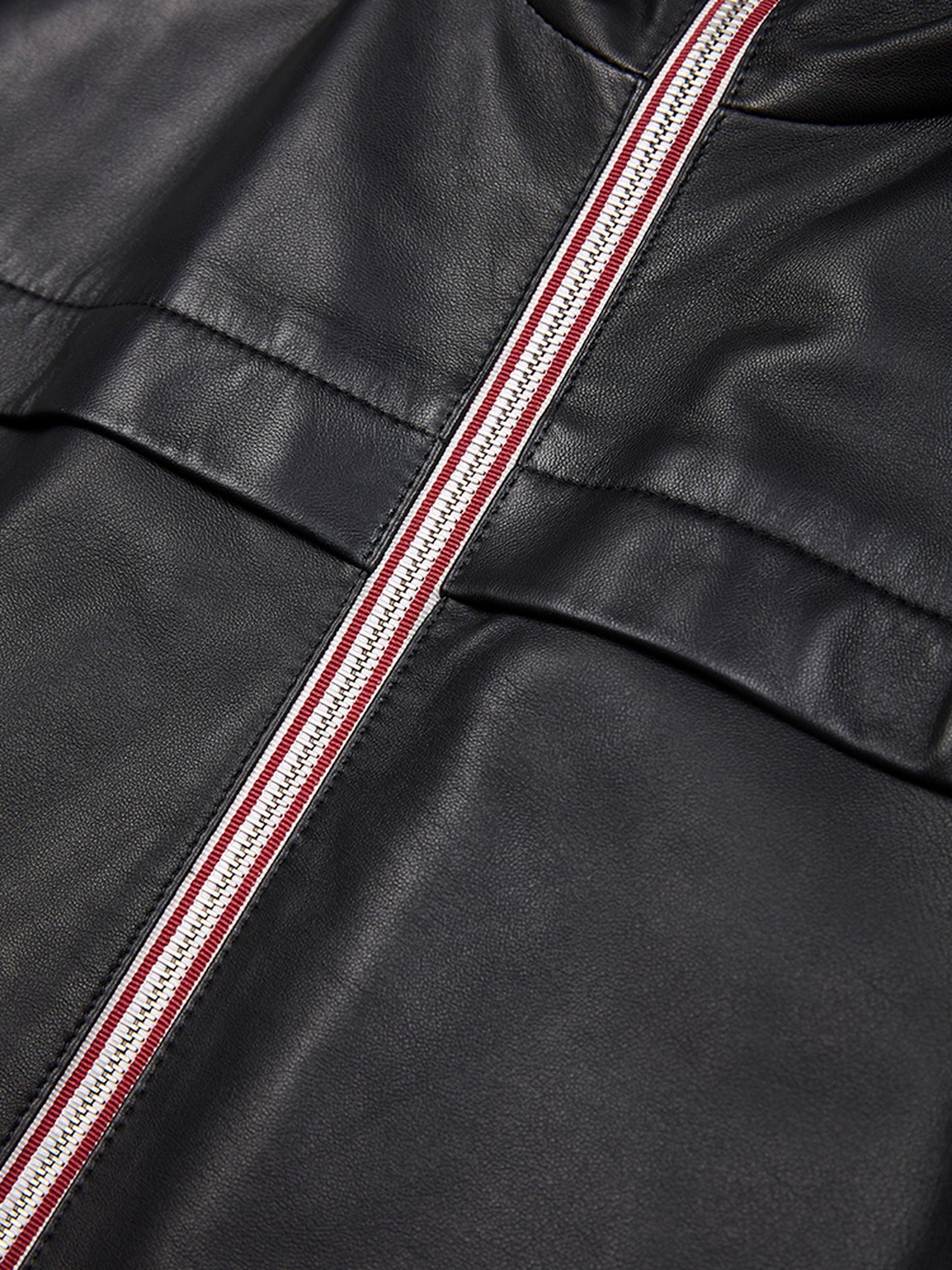 Bomber Blouson in Black Leather