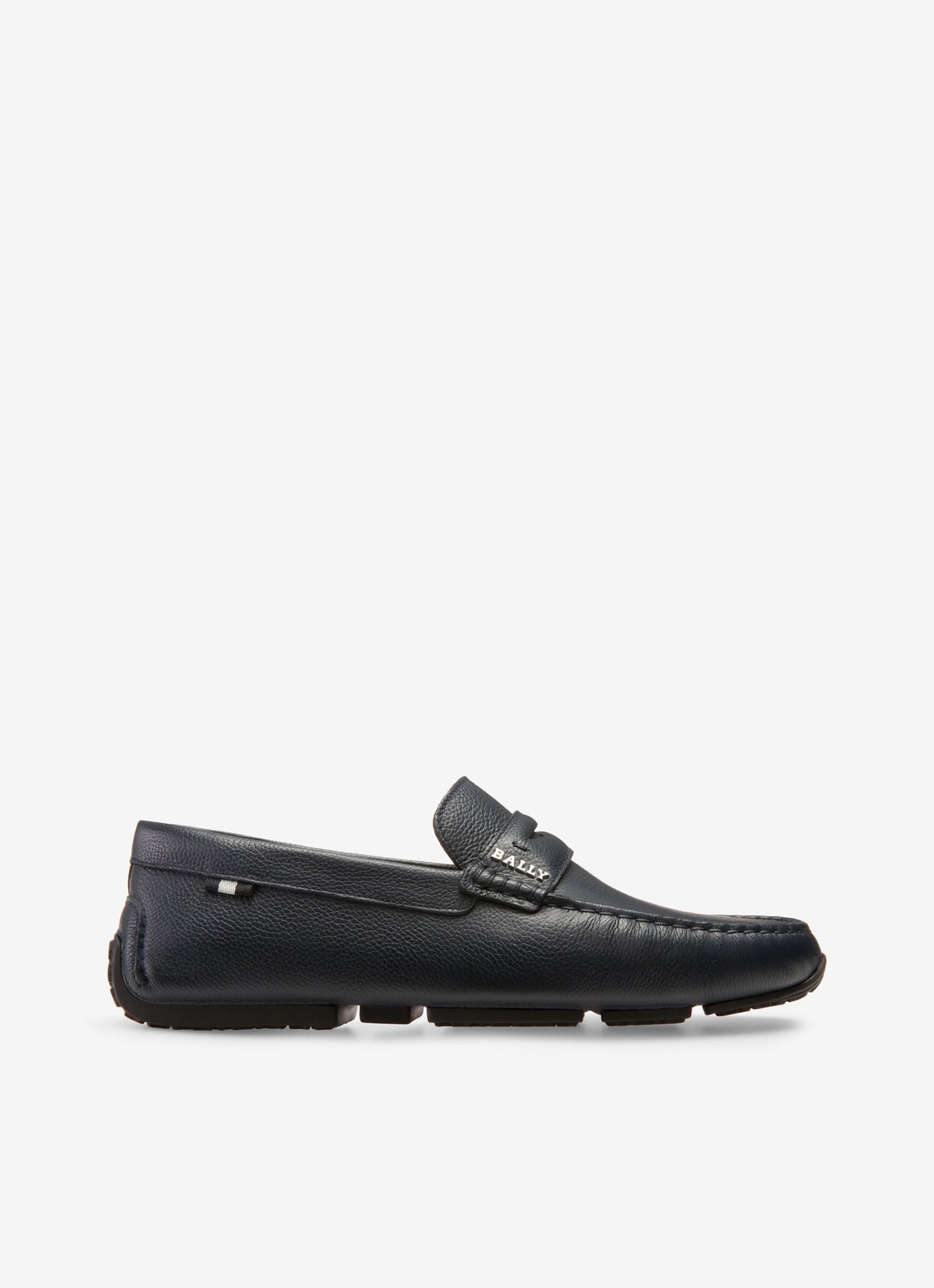 Pilot Driver in Navy Blue Grained Leather