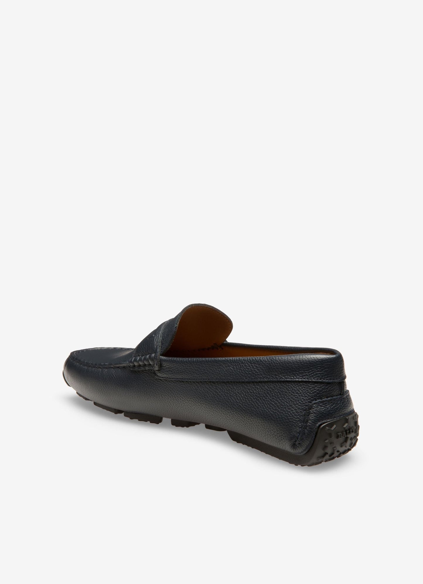 Pilot Driver in Navy Blue Grained Leather
