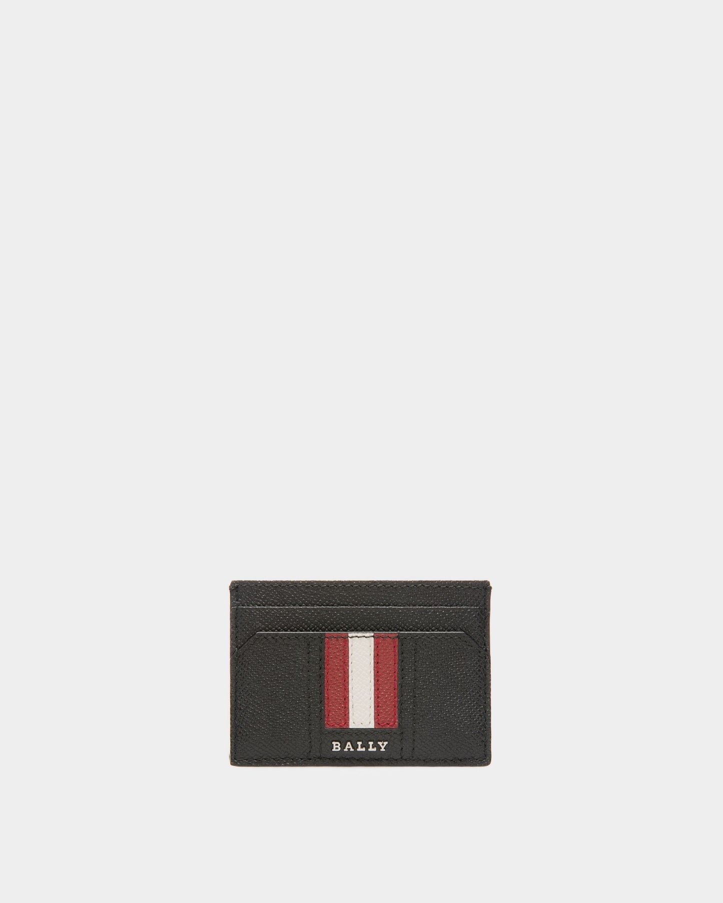 Lettering Business Card Holder In Black Leather