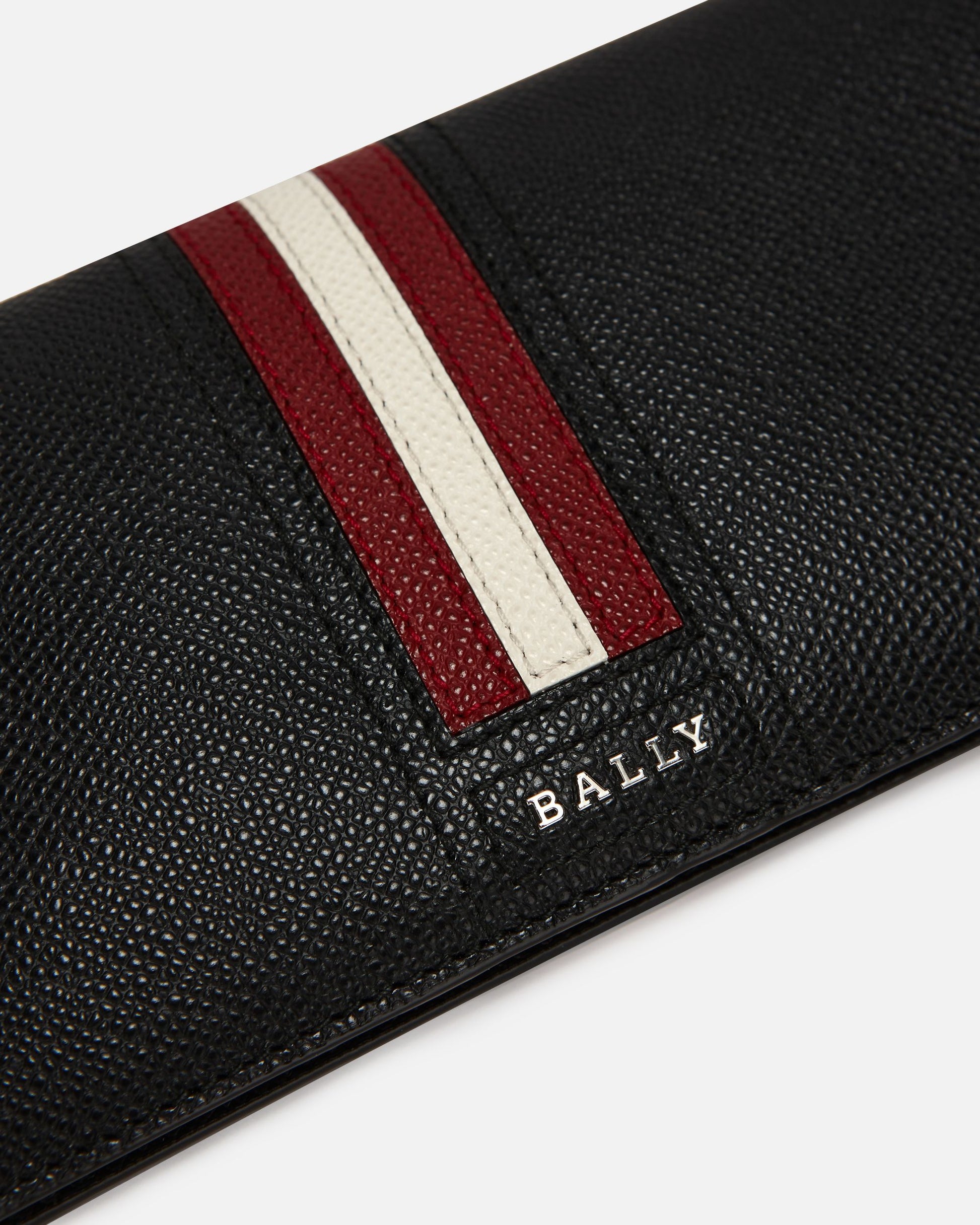 Taliro | Men's Continental Wallet | Black Leather | Bally | Still Life Detail