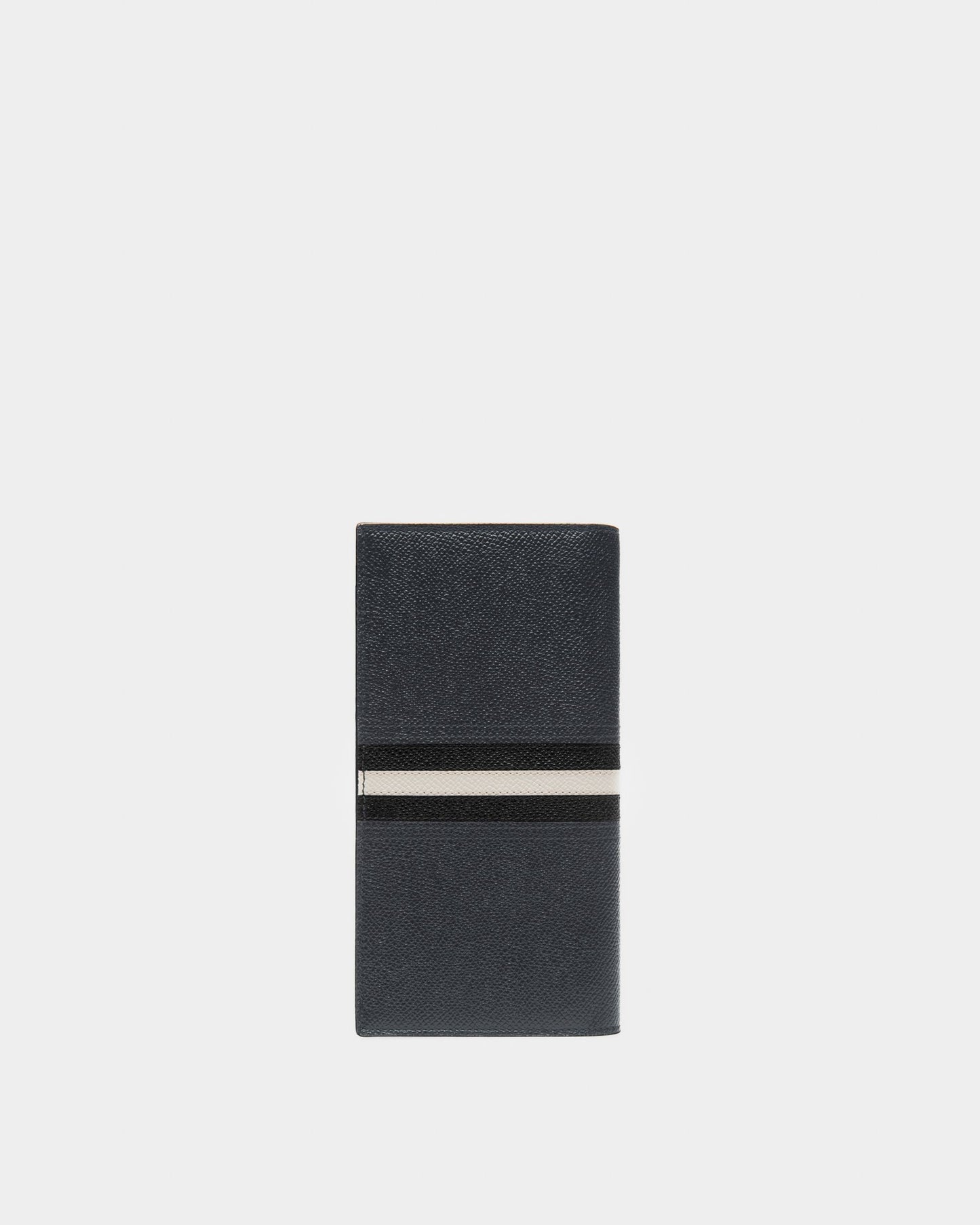 Lettering Continental Wallet In Blue Leather