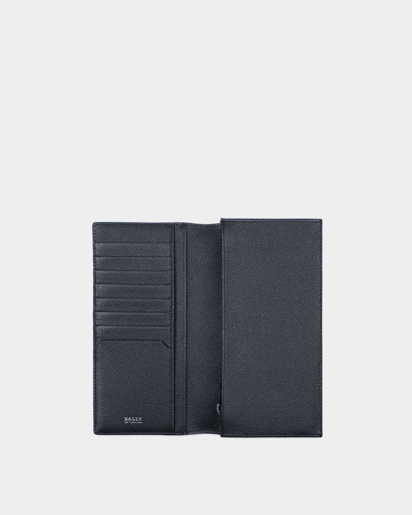 Lettering Continental Wallet In Blue Leather