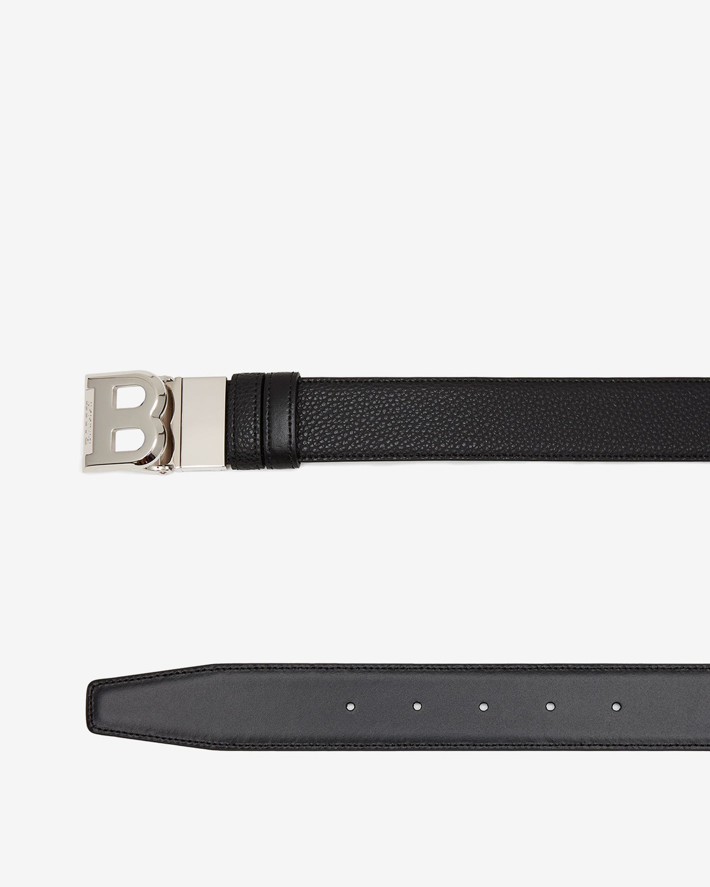 Reversible And Adjustable Belt in Black Leather