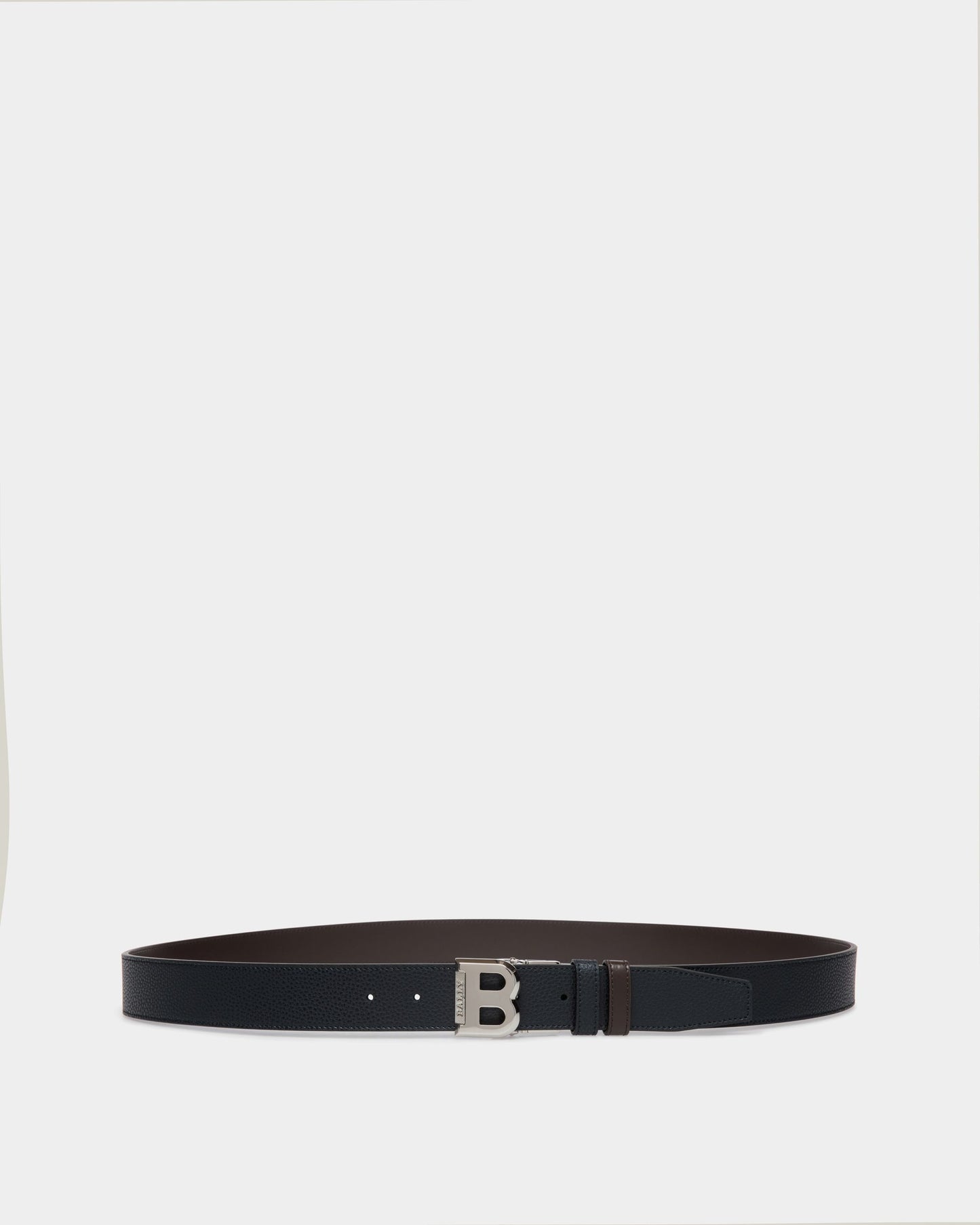 Reversible And Adjustable Belt in Blue Leather