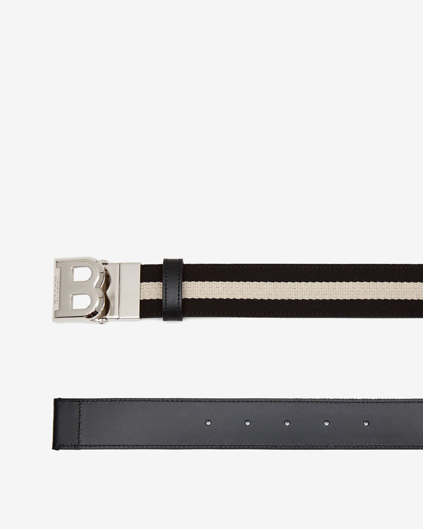 Reversible And Adjustable Belt in Black Leather