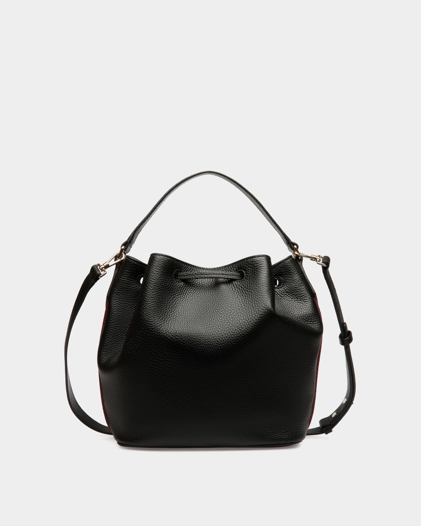 Bucket Bag in Black Grained Leather