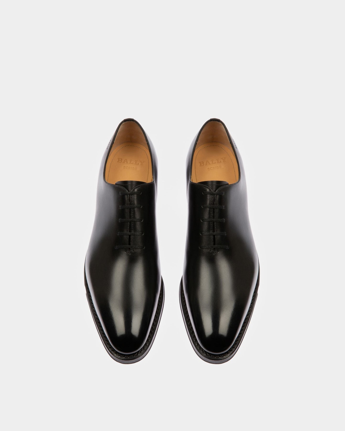 Scolder Men's Plain Calf Leather Oxford Shoe In Black